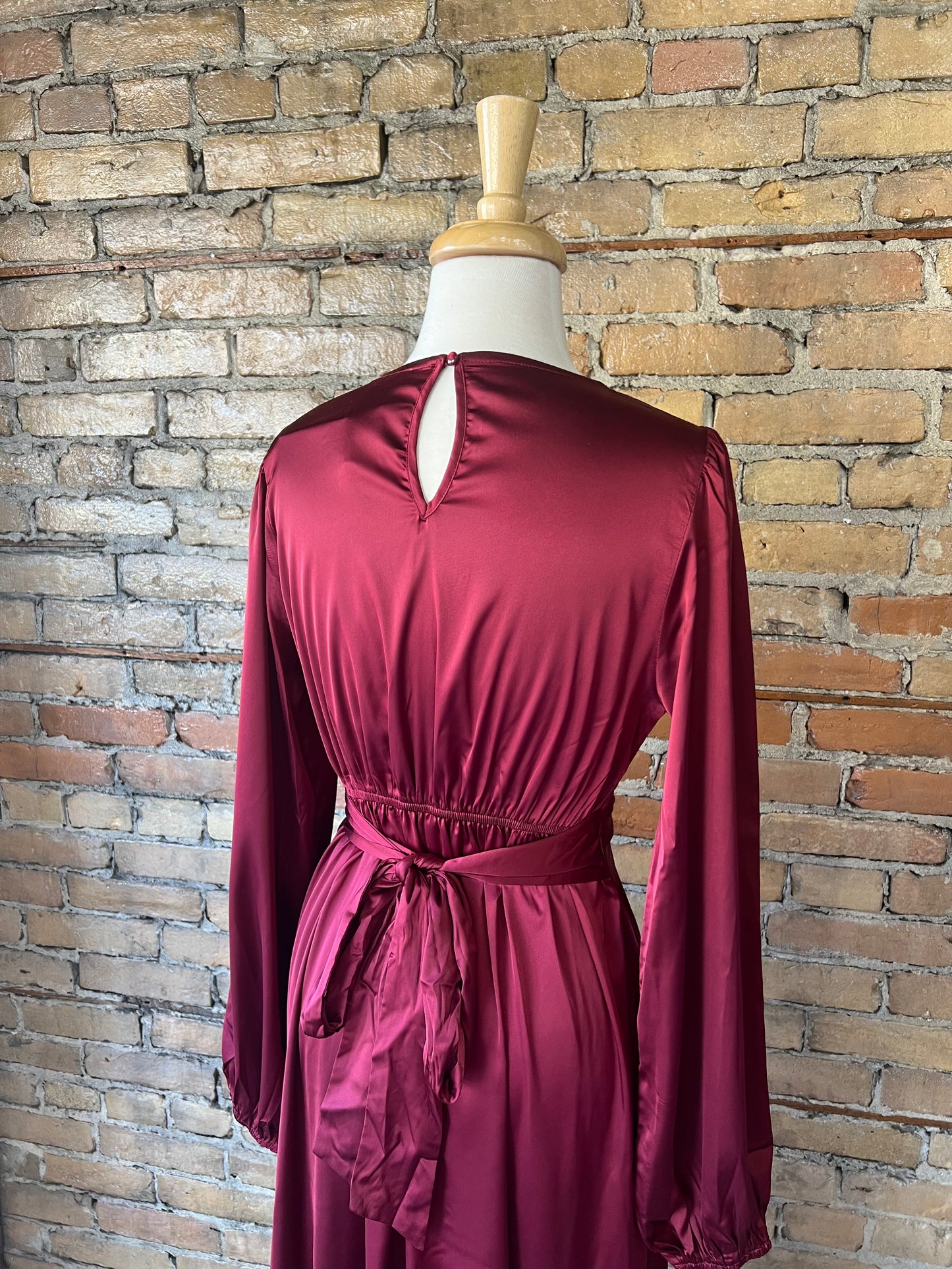 Grace Satin Twist Detail Midi Dress
