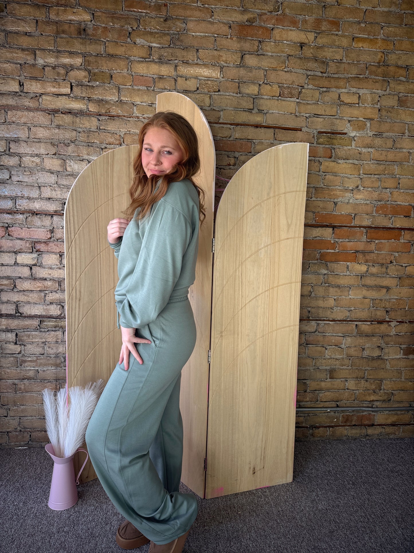 Drawstring Pants - Sage Green