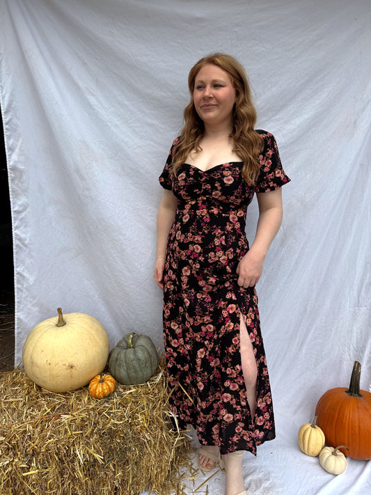 Floral Sweetheart Midi Dress