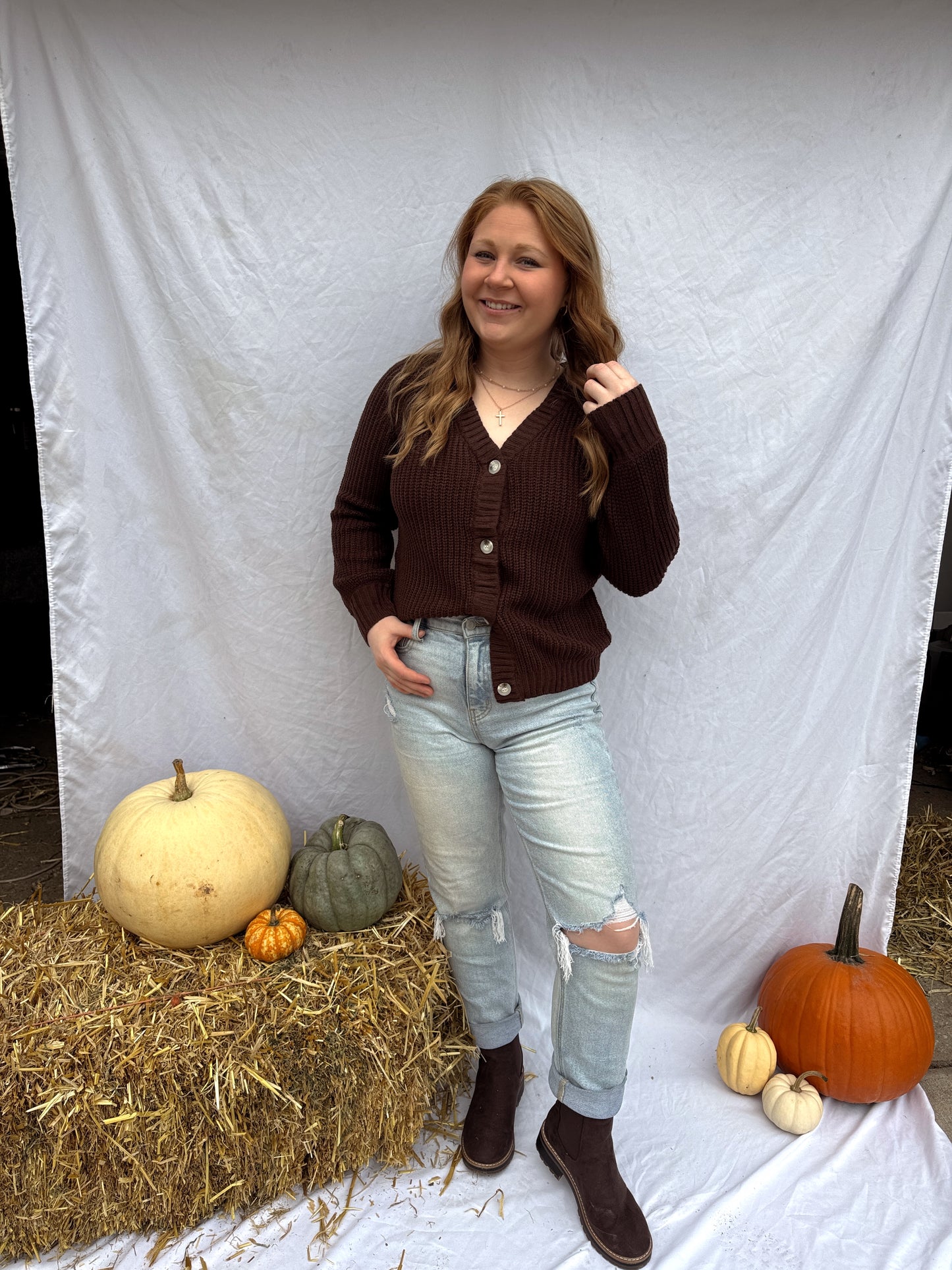 Cozy Season Brown Cardigan