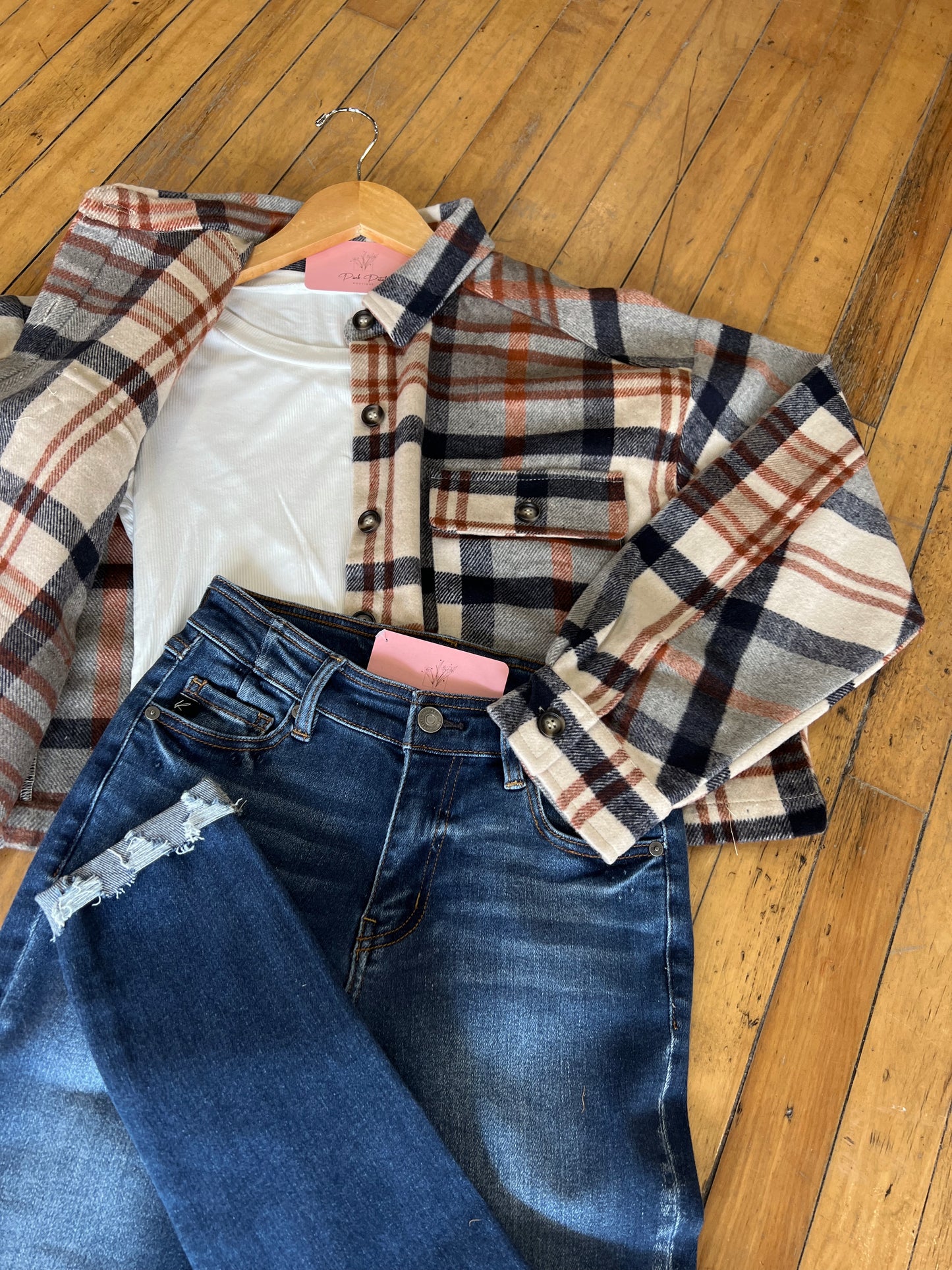 Lacy Rust Crop Shacket