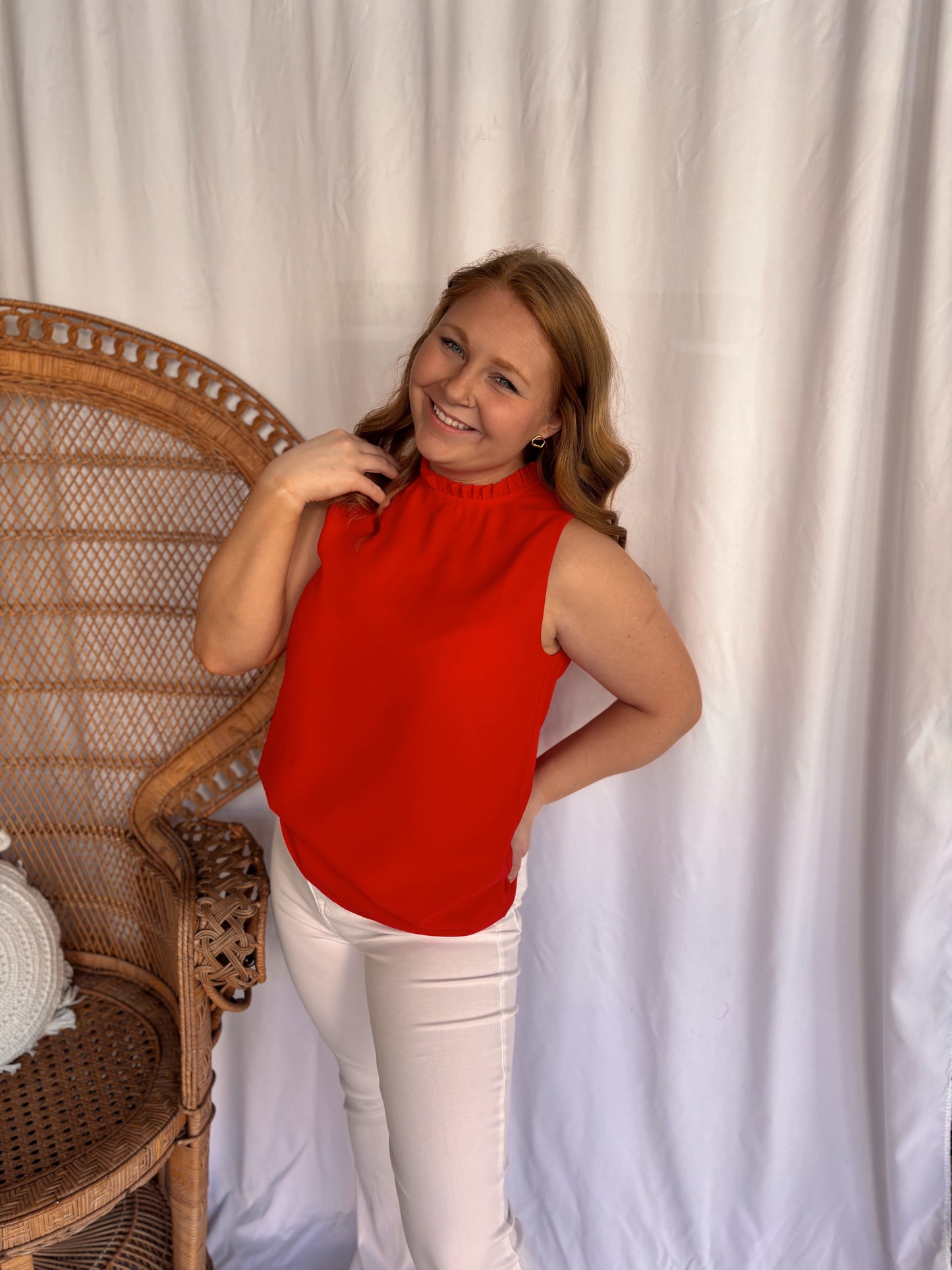 High Rise White Super Flare Jean