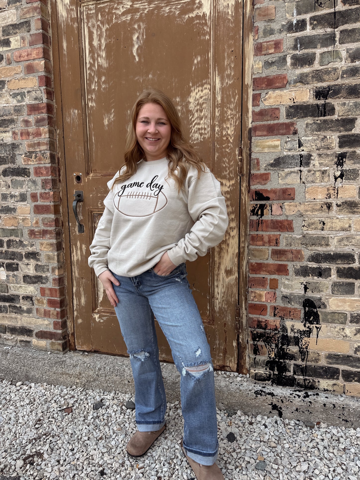 Game Day Embroidered Crewneck