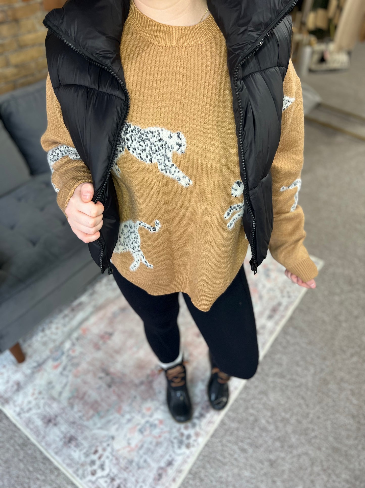Leopard Knit Sweater