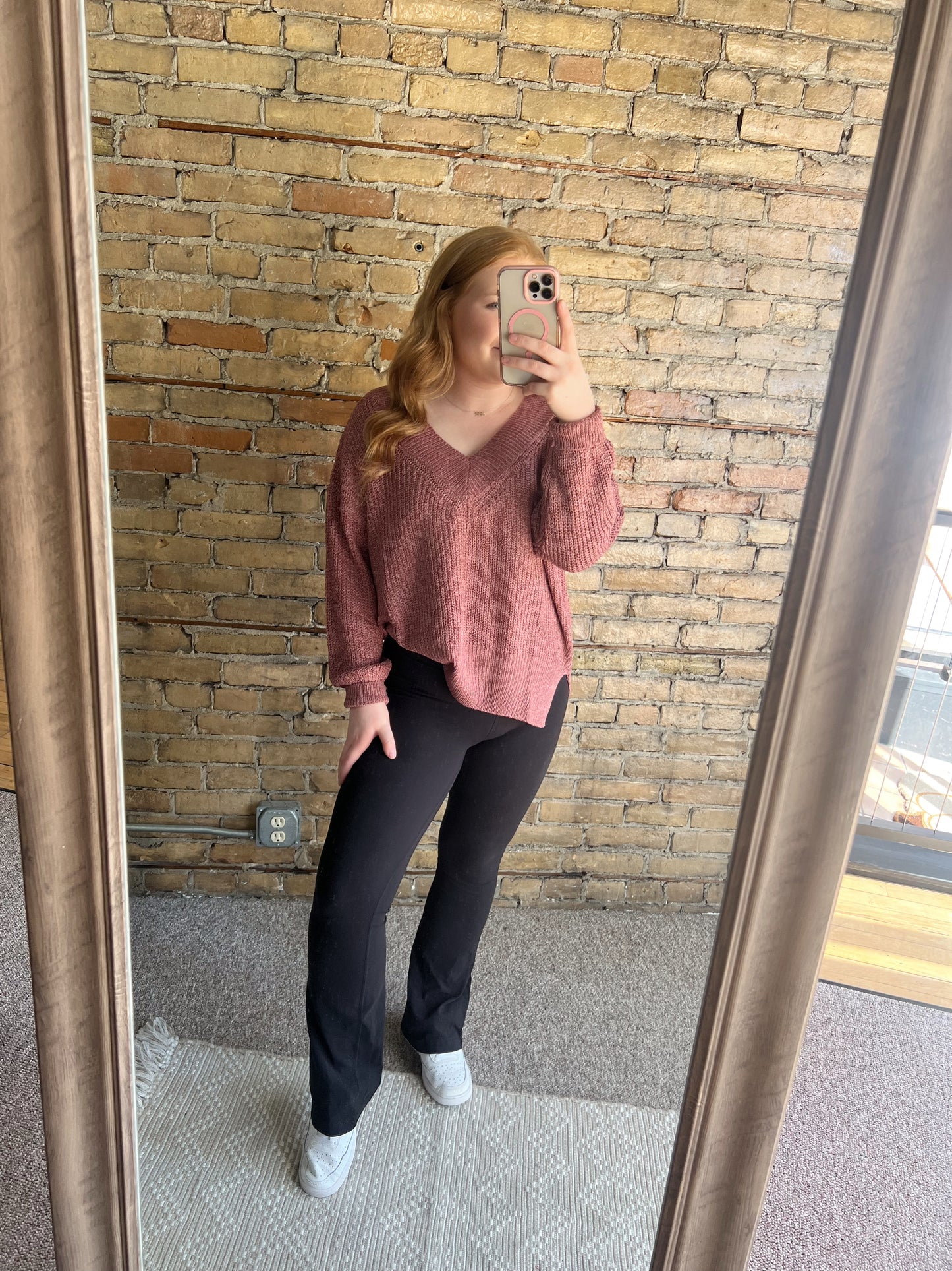 Heather V-Neck Sweater