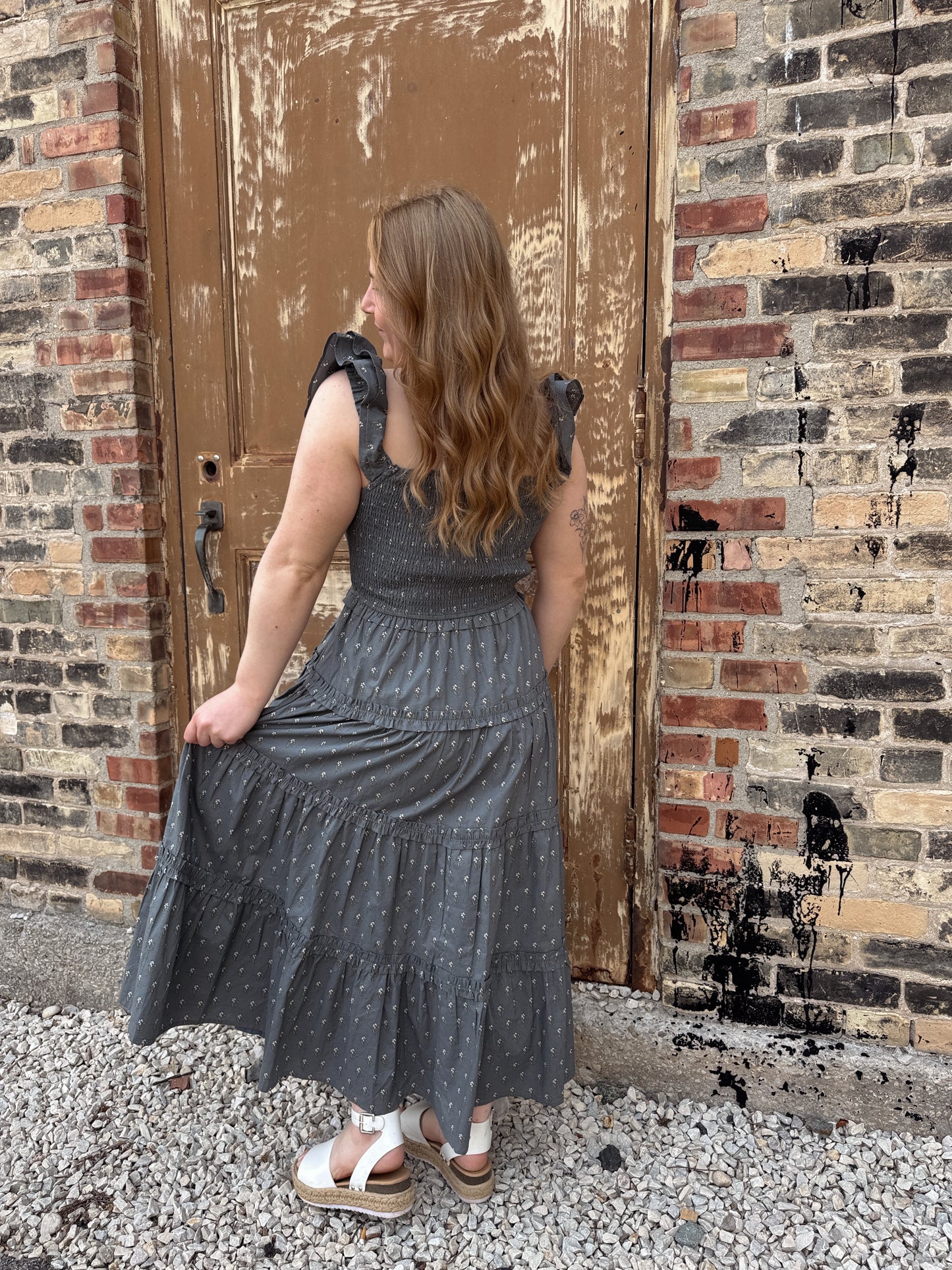 Dainty Floral Midi Dress