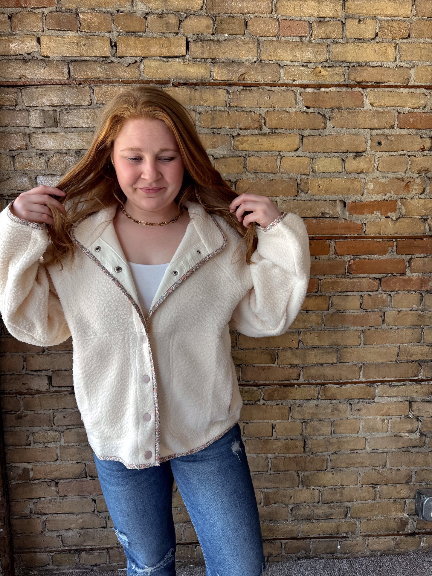 Evelyn Sherpa Button Down