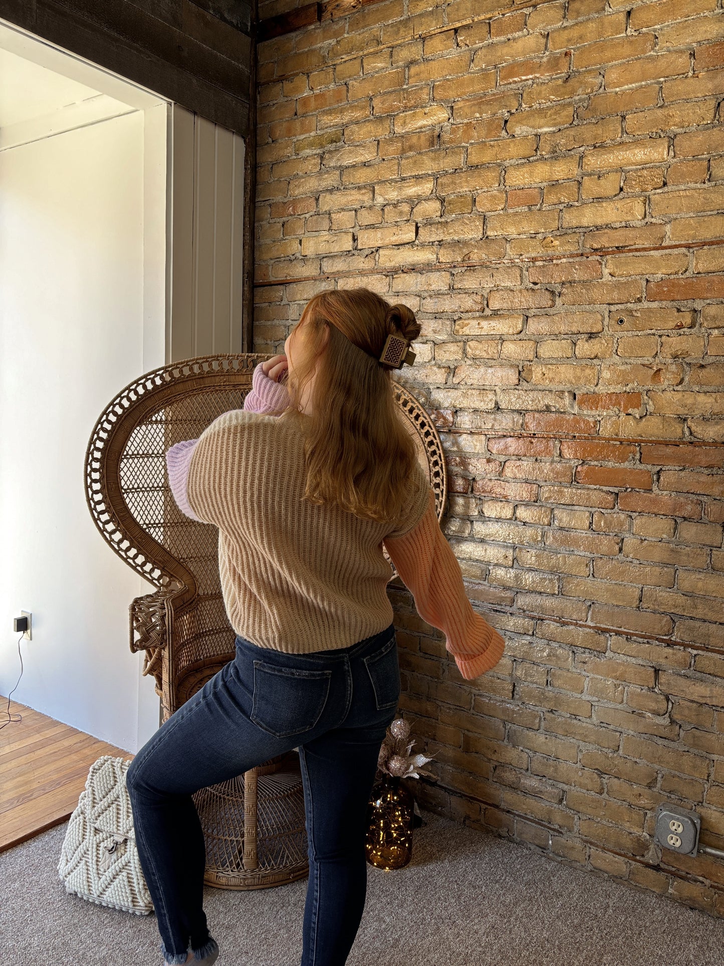 Marissa Color Block Sweater Cardigan