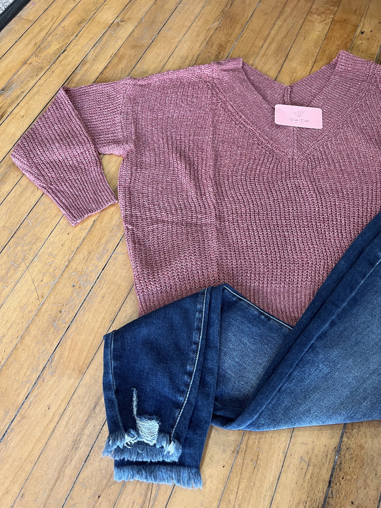 Heather V-Neck Sweater