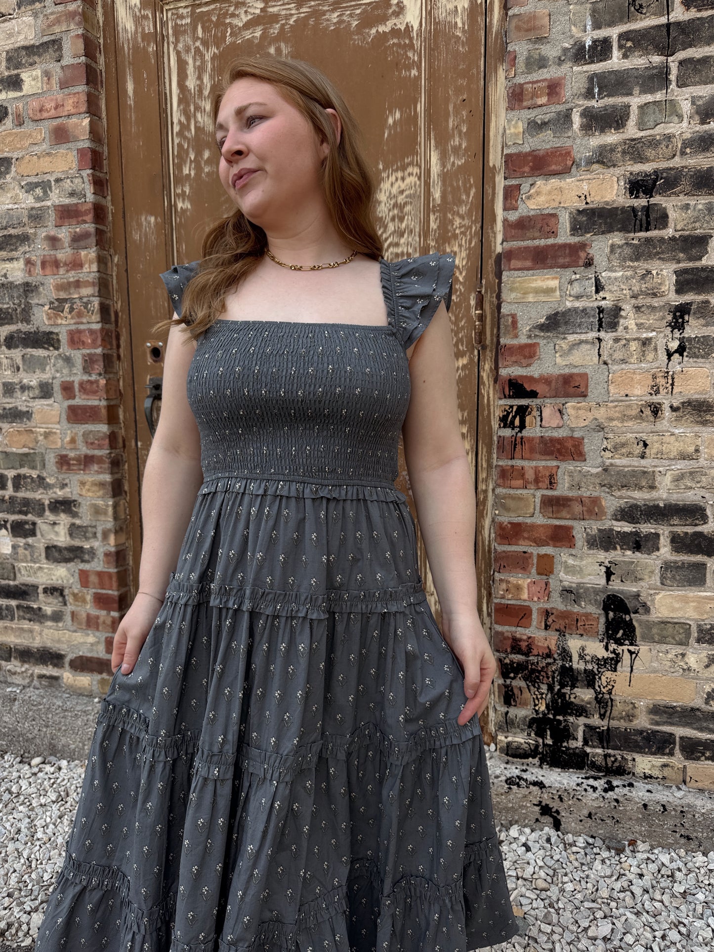 Dainty Floral Midi Dress
