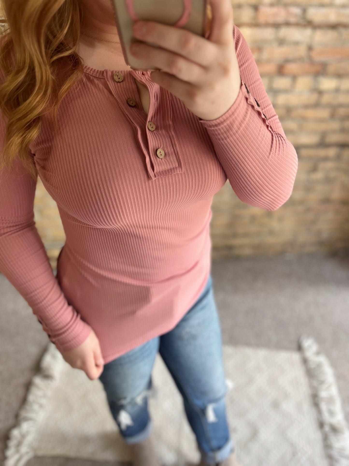 Jess Ribbed Button down Shirt