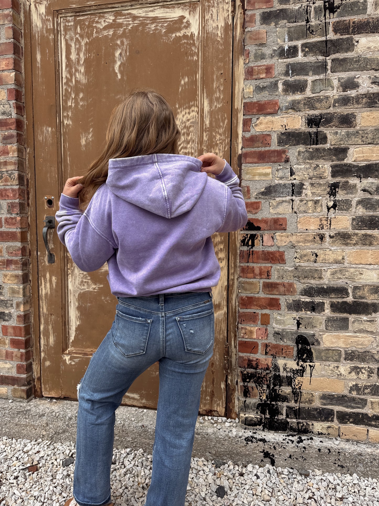 Lavender Acid Wash Hoodie