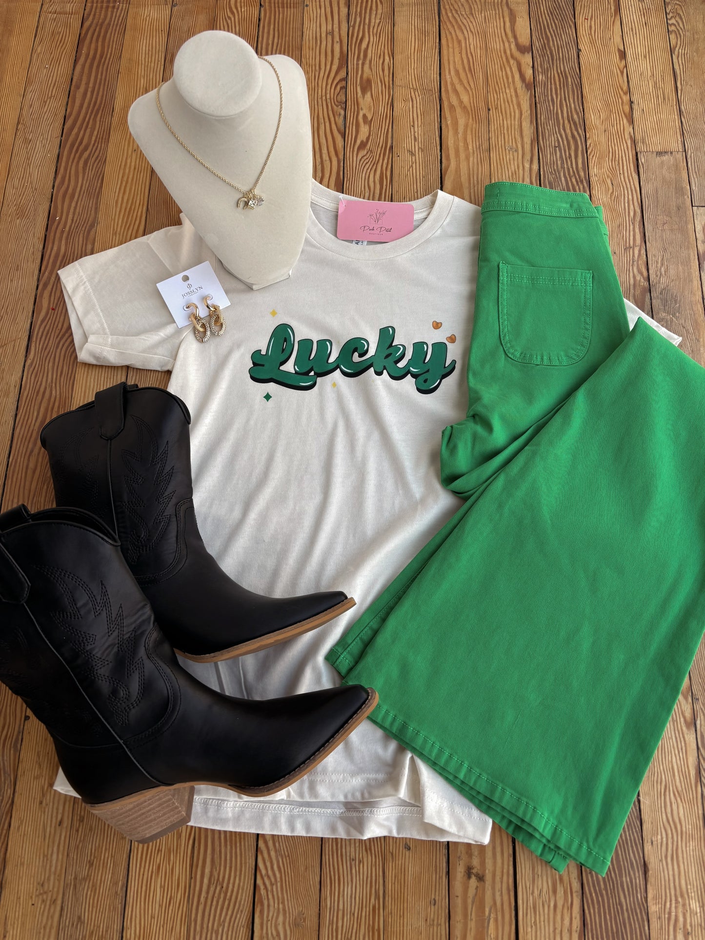 Bell Bottom Jeans-Kelly Green