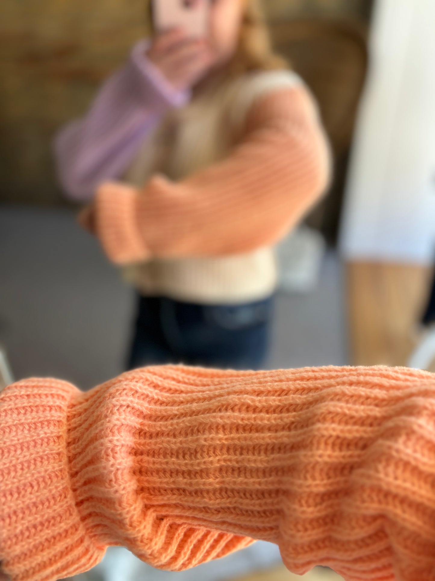 Marissa Color Block Sweater Cardigan
