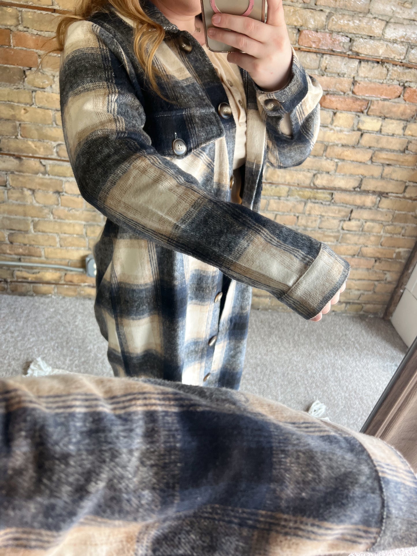 Plaid Midi Shacket