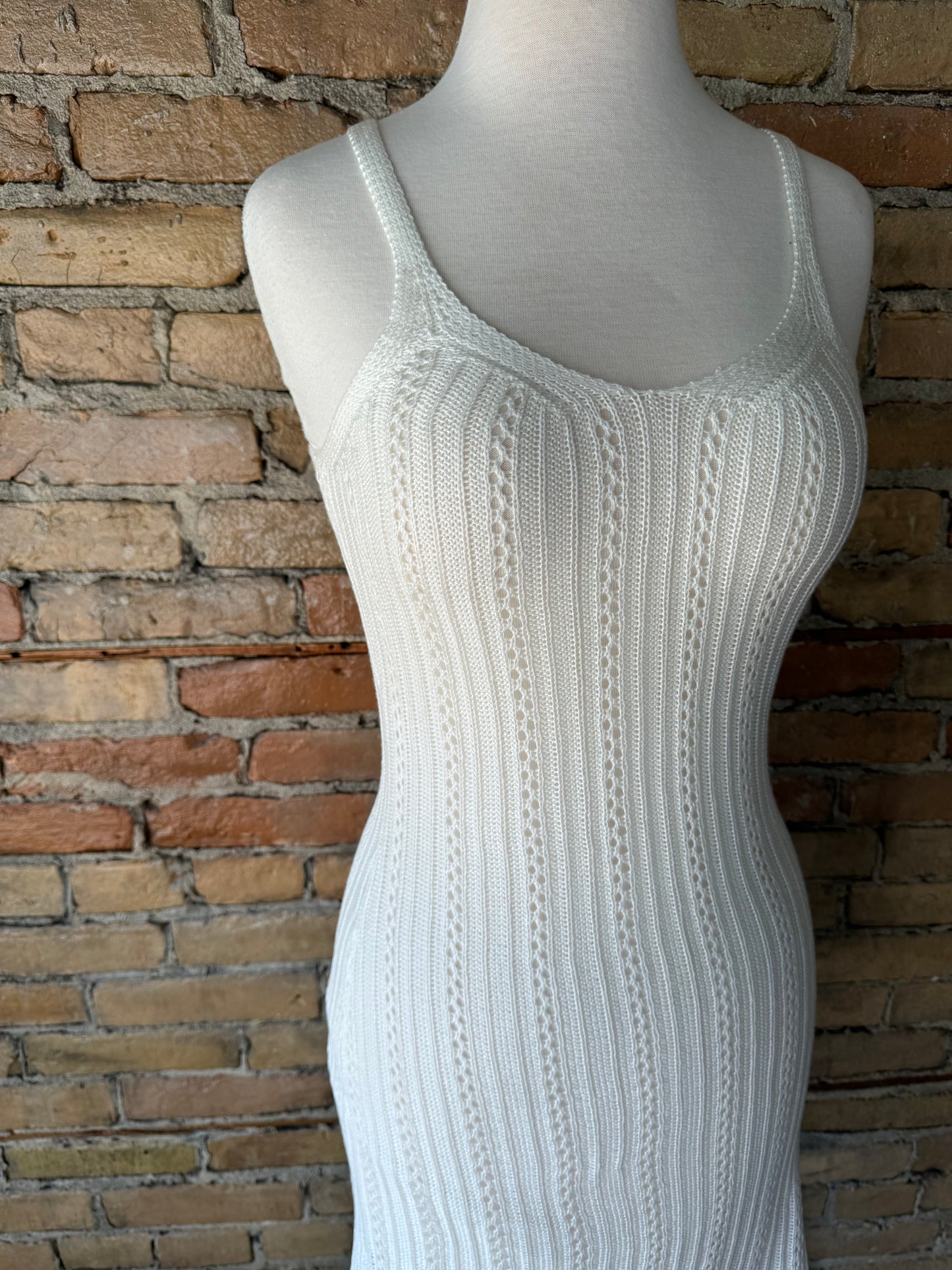 White Woven Swim Cover Up