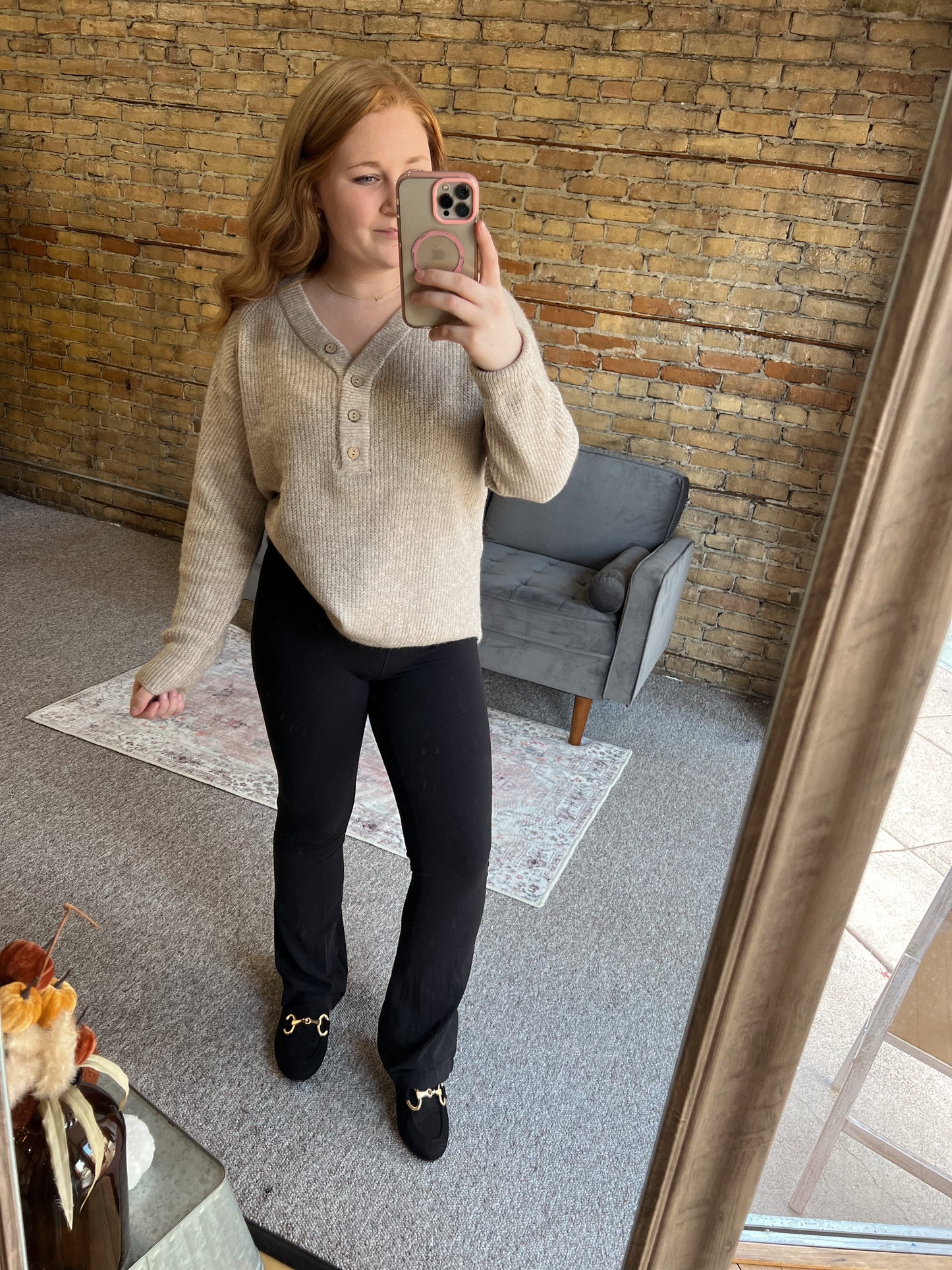 Hannah Button Sweater