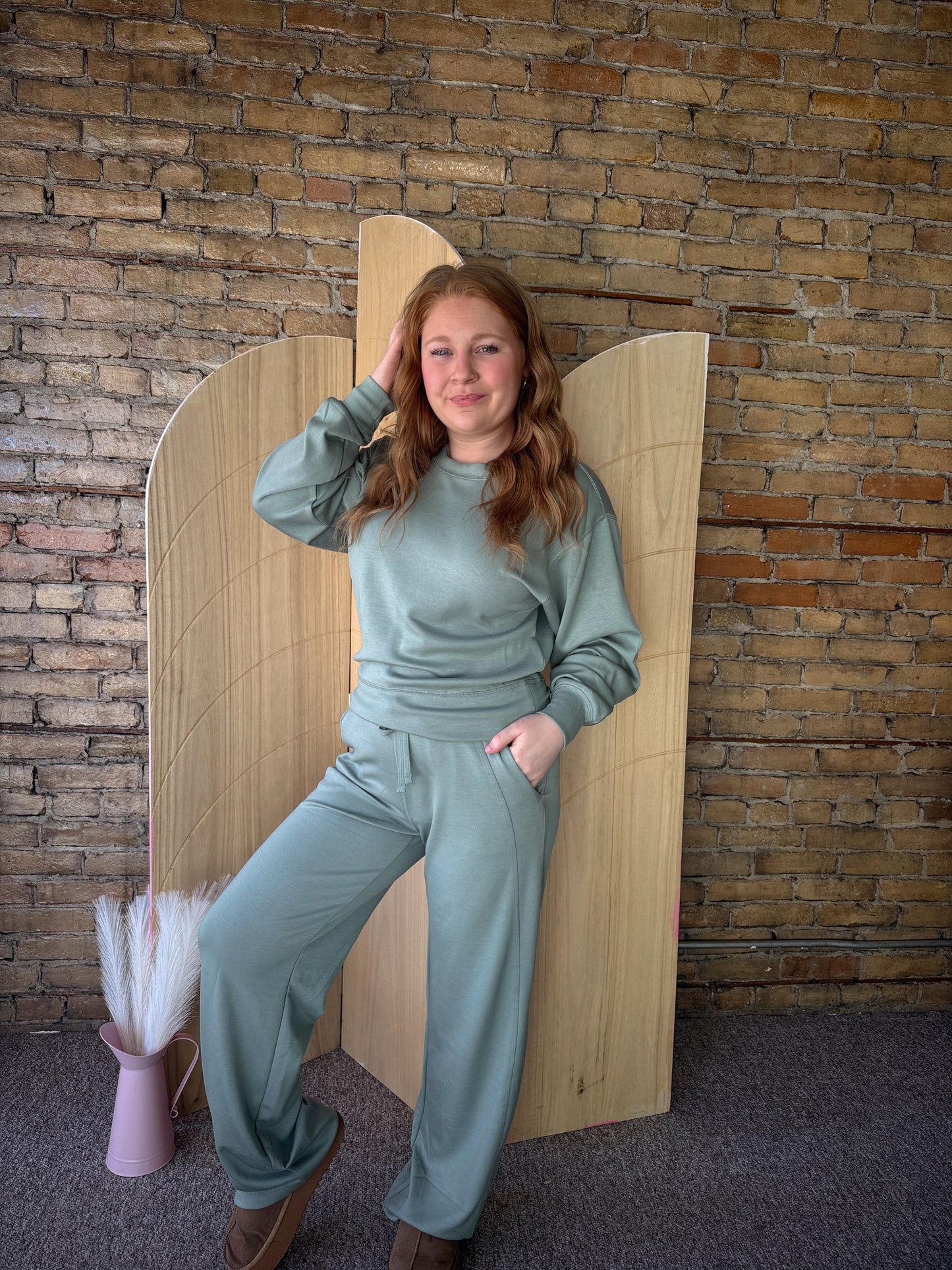 Drawstring Pants - Sage Green