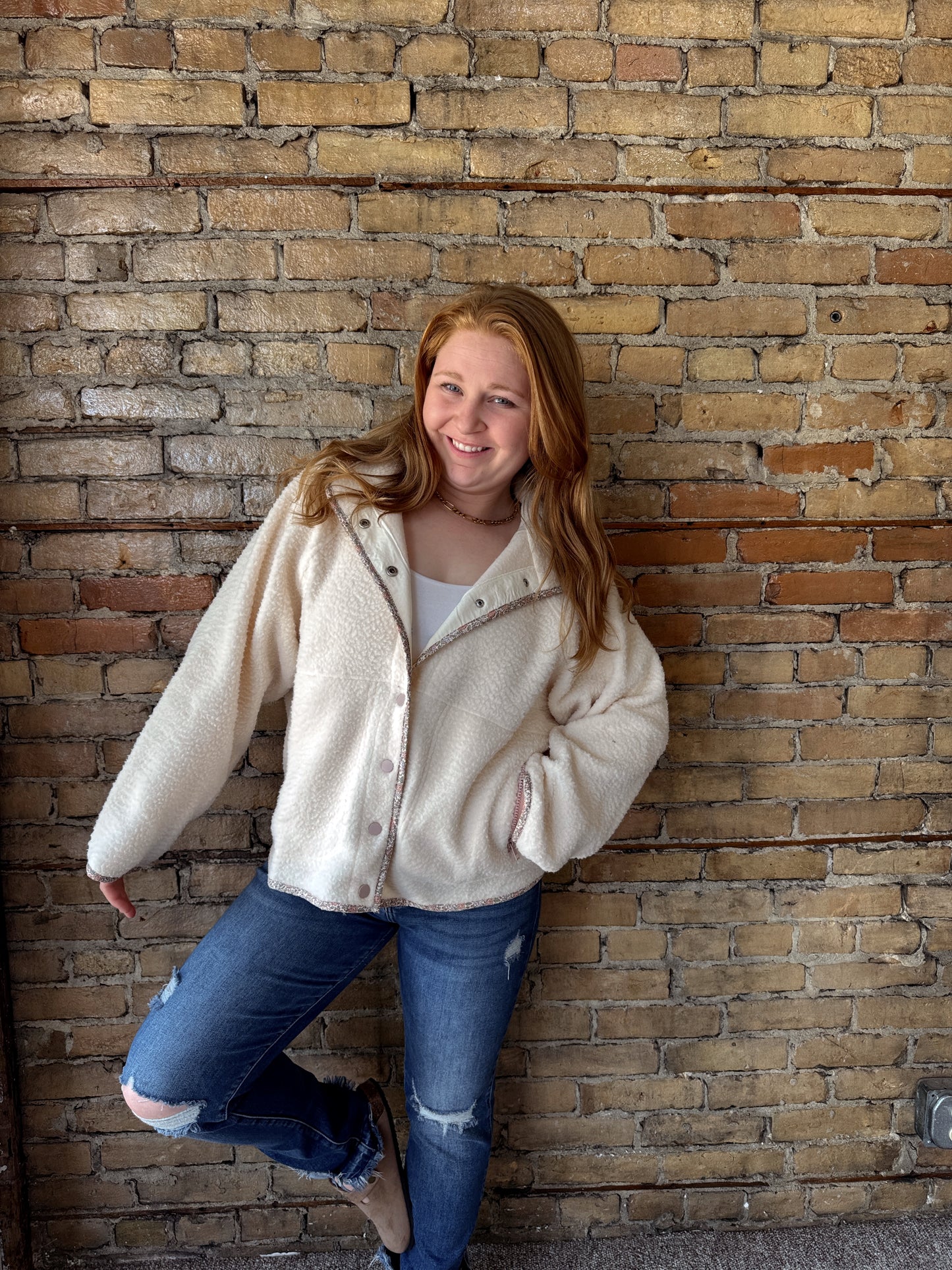 Evelyn Sherpa Button Down