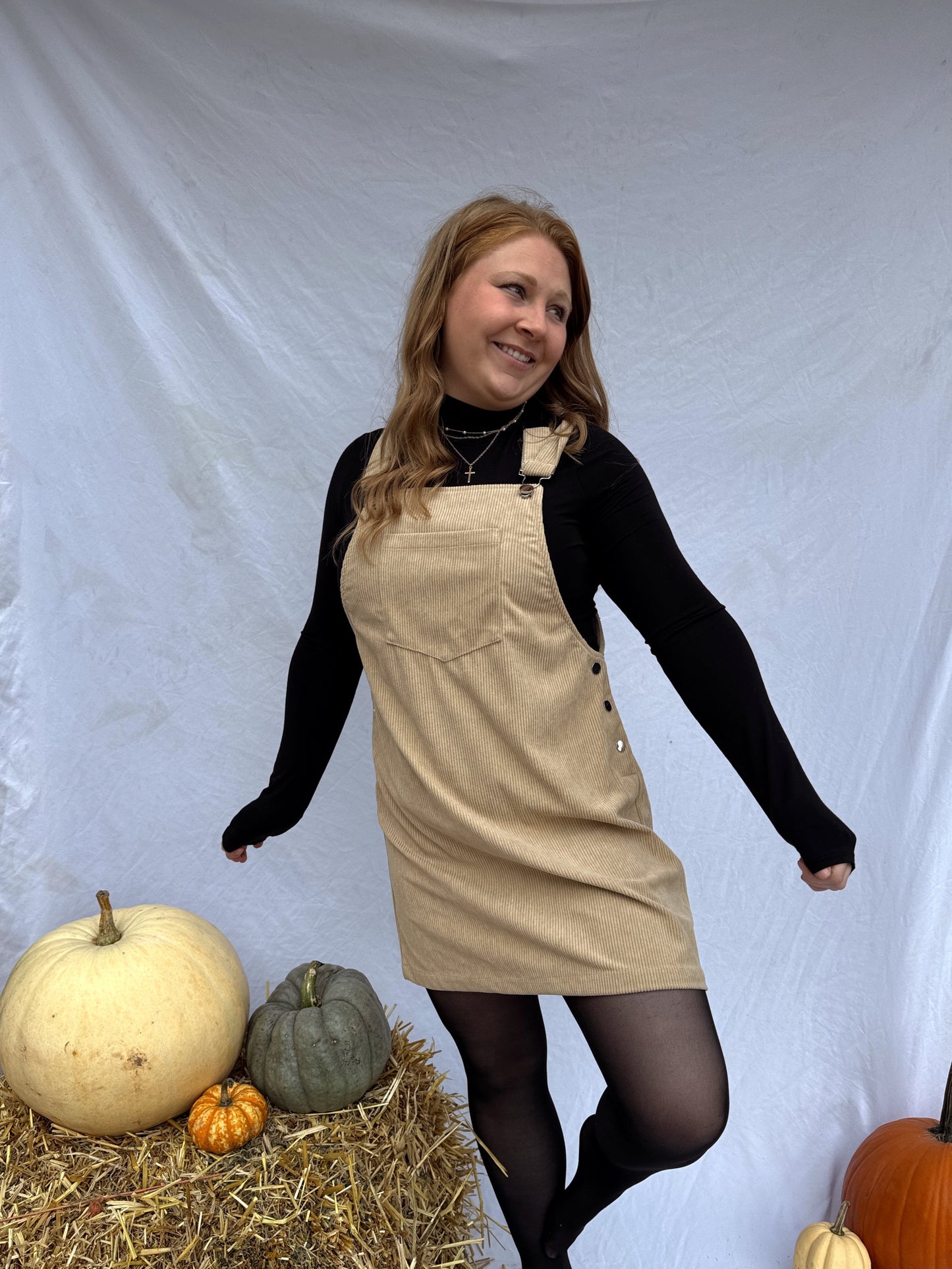 Corduroy Overall Dress
