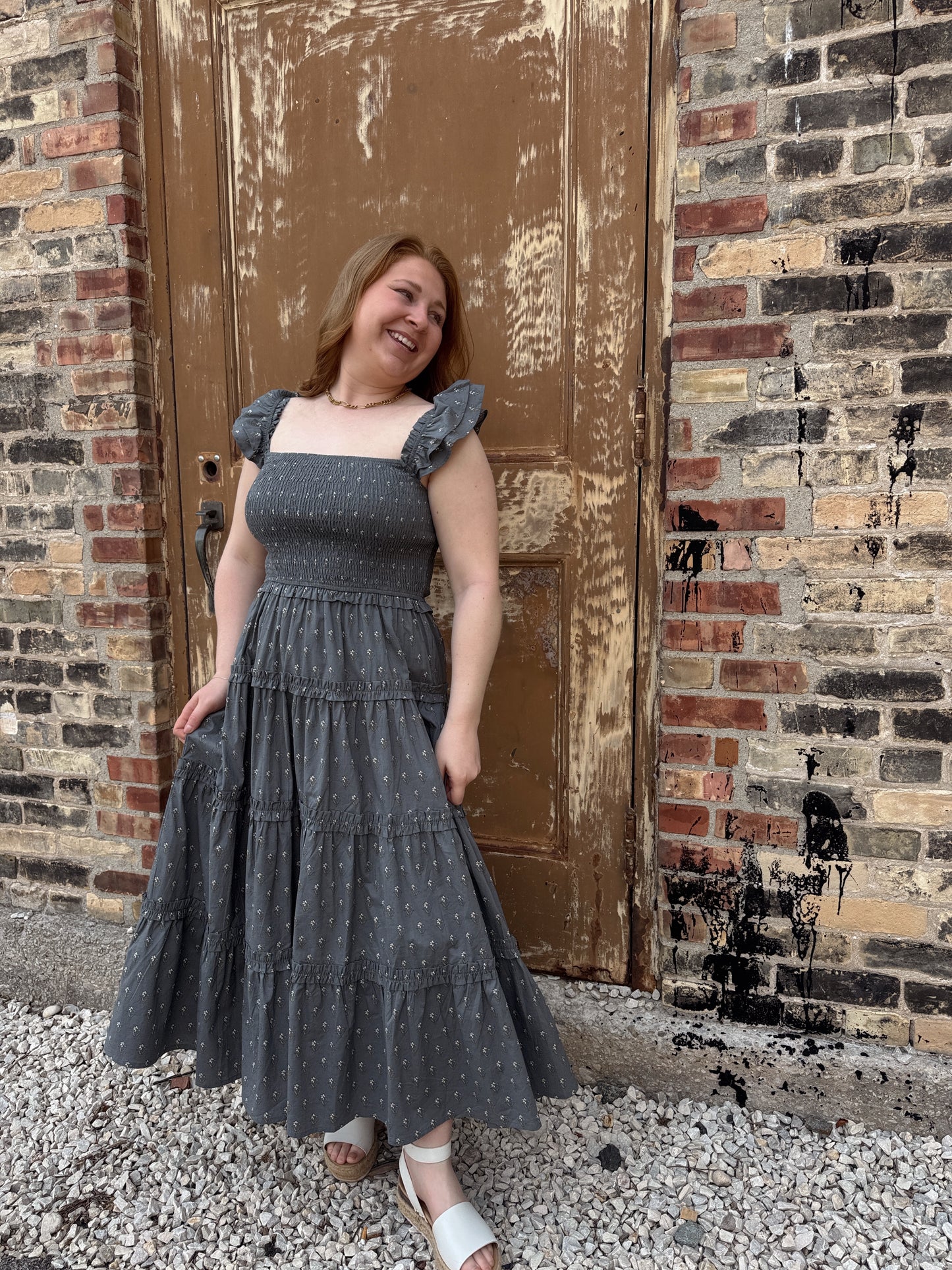 Dainty Floral Midi Dress