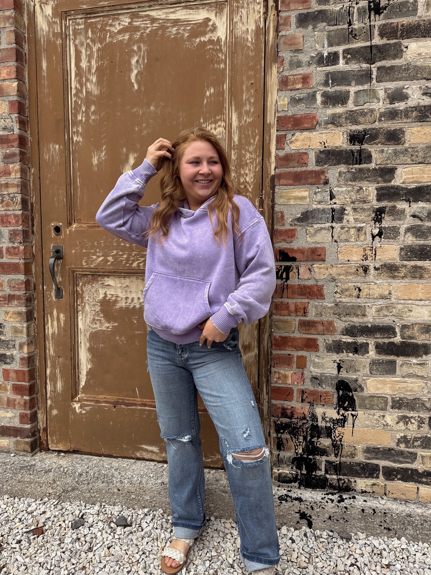 Lavender Acid Wash Hoodie