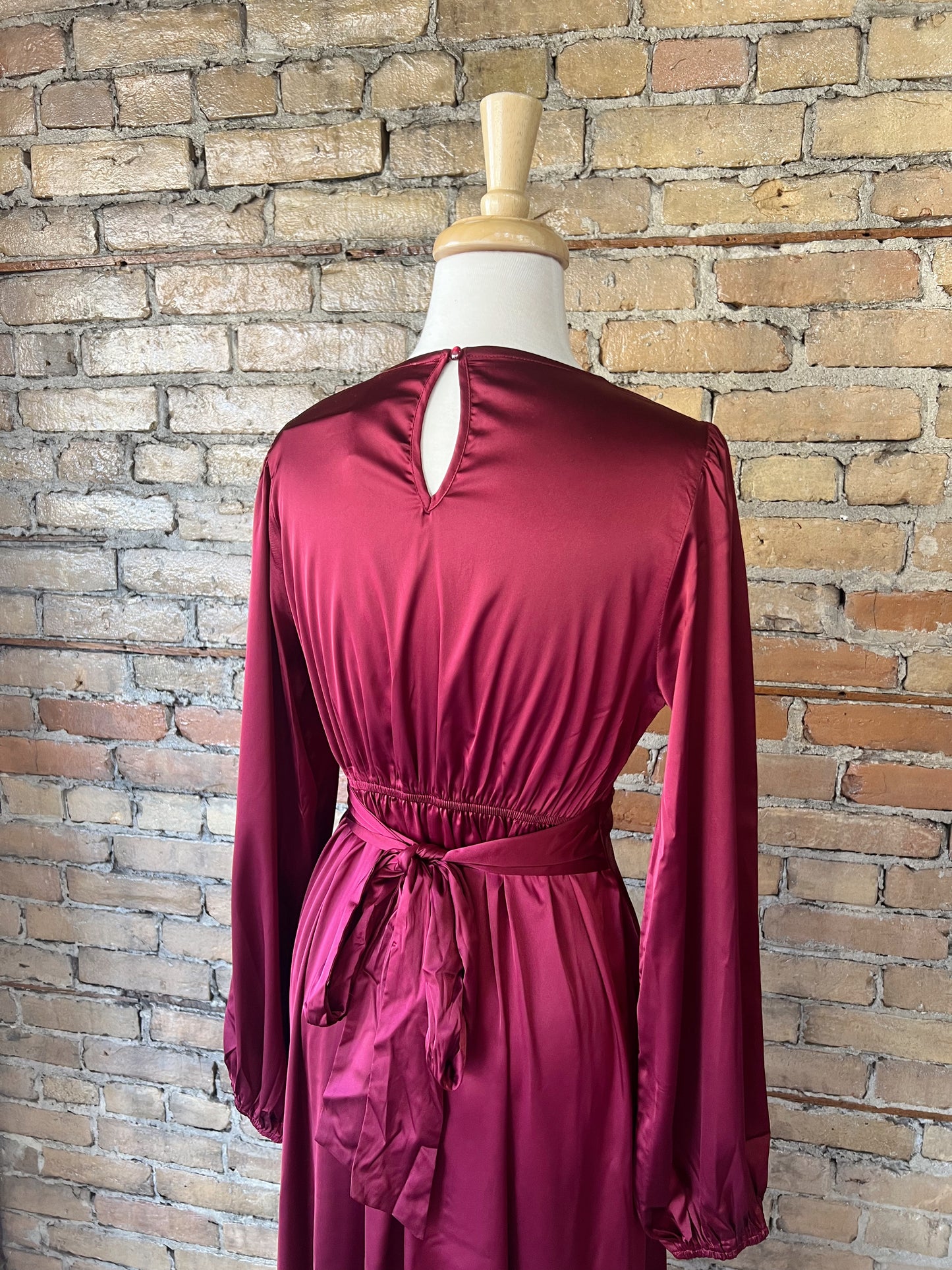 Grace Satin Twist Detail Midi Dress