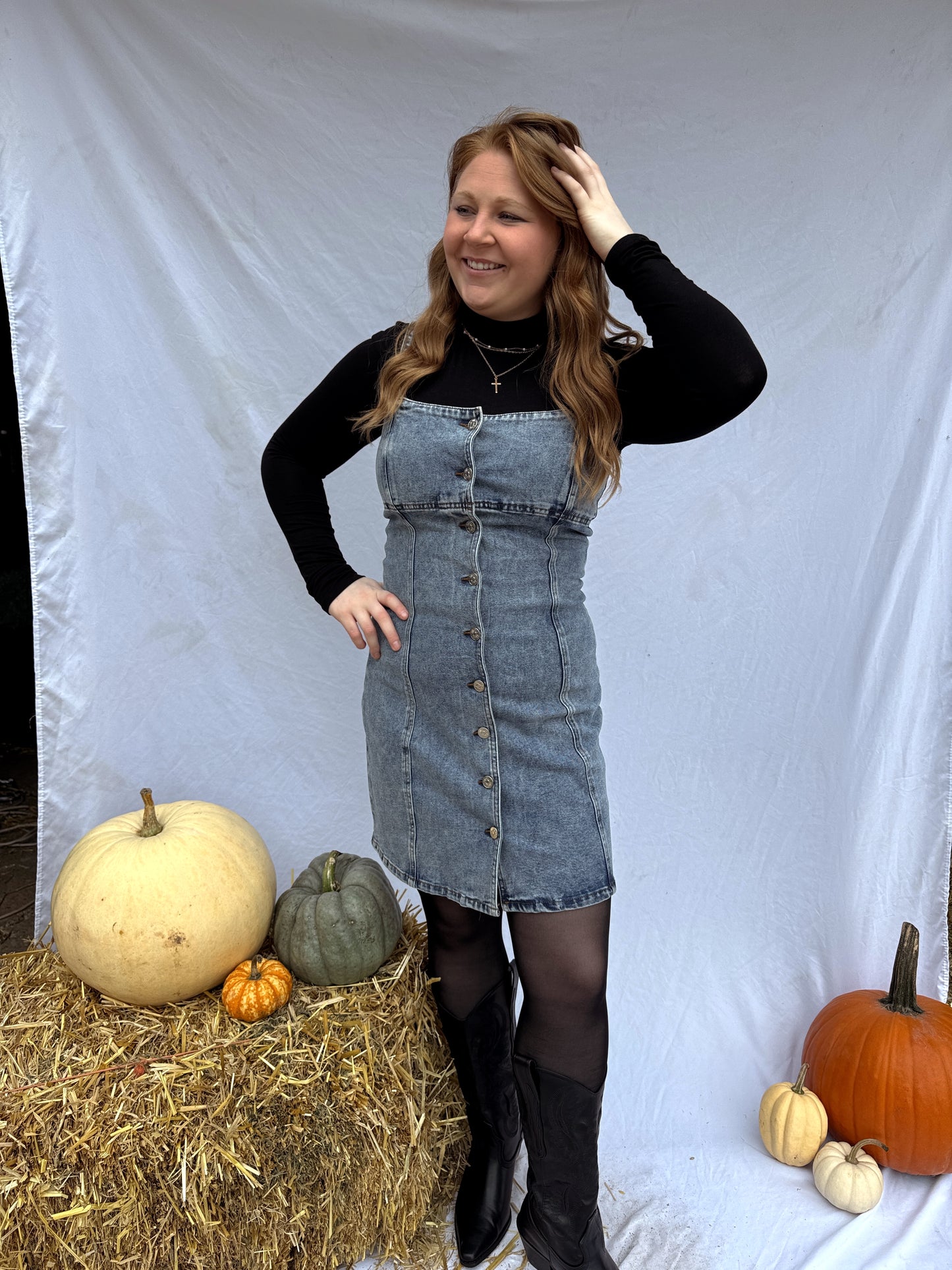 Denim Button Down Dress