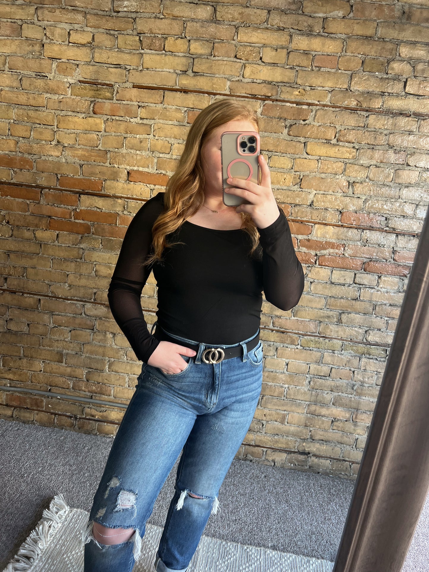 Sydney Mesh Sleeve Top