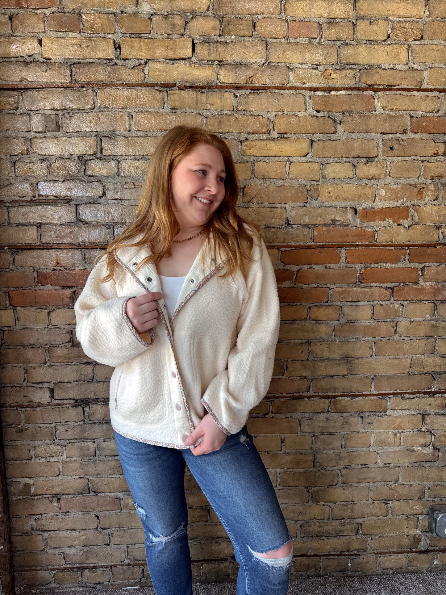 Evelyn Sherpa Button Down