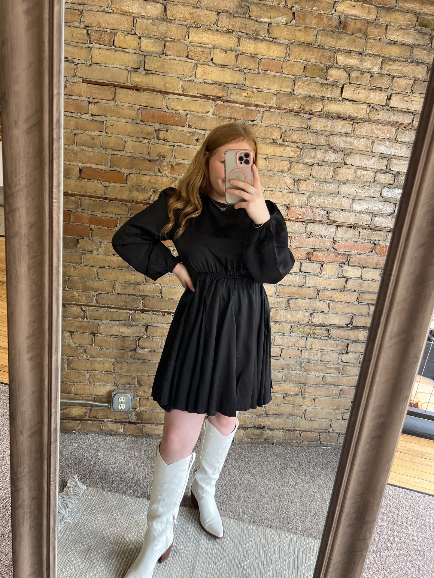 Marissa Satin Cut Out Back Mini Dress