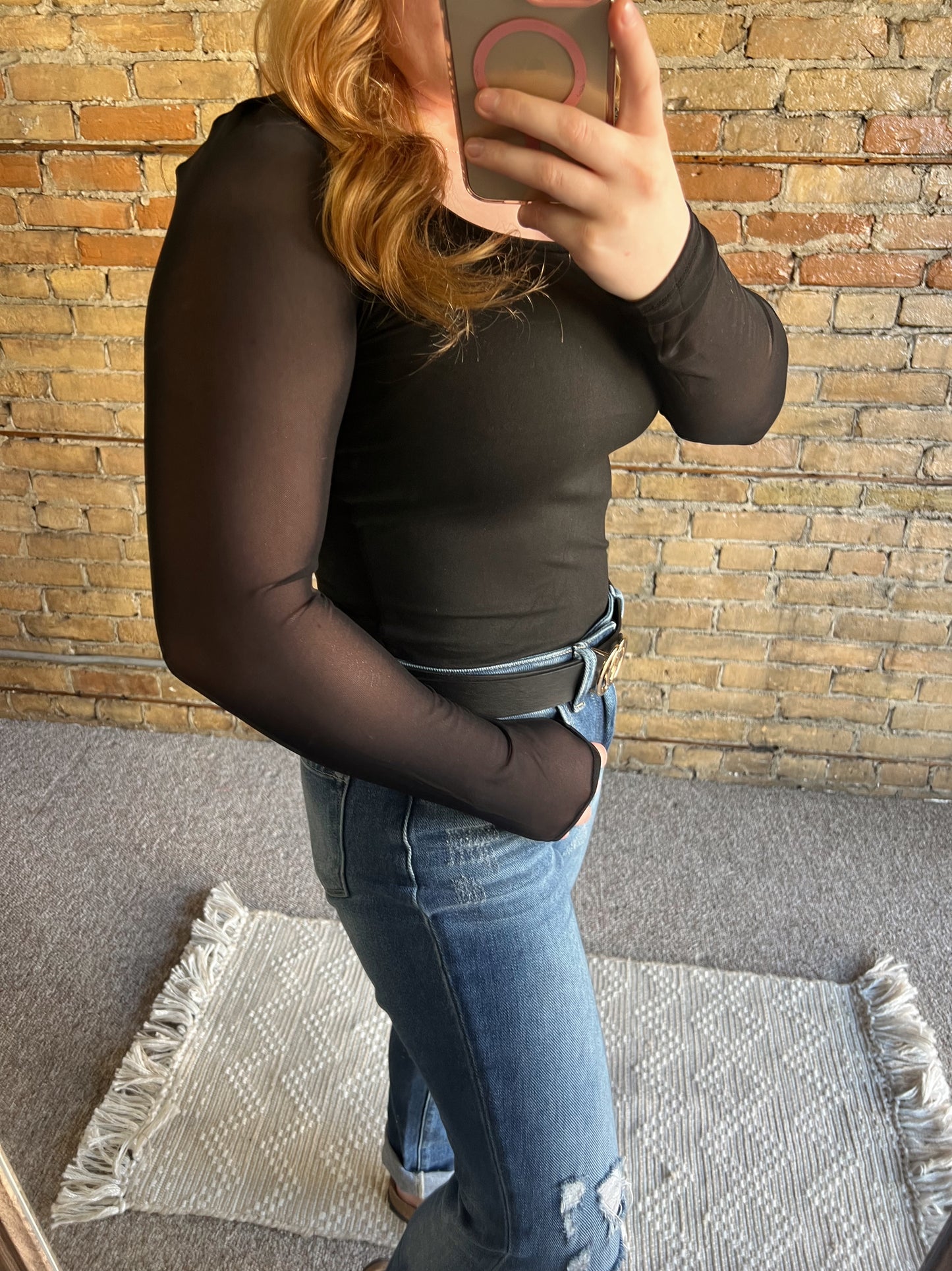 Sydney Mesh Sleeve Top