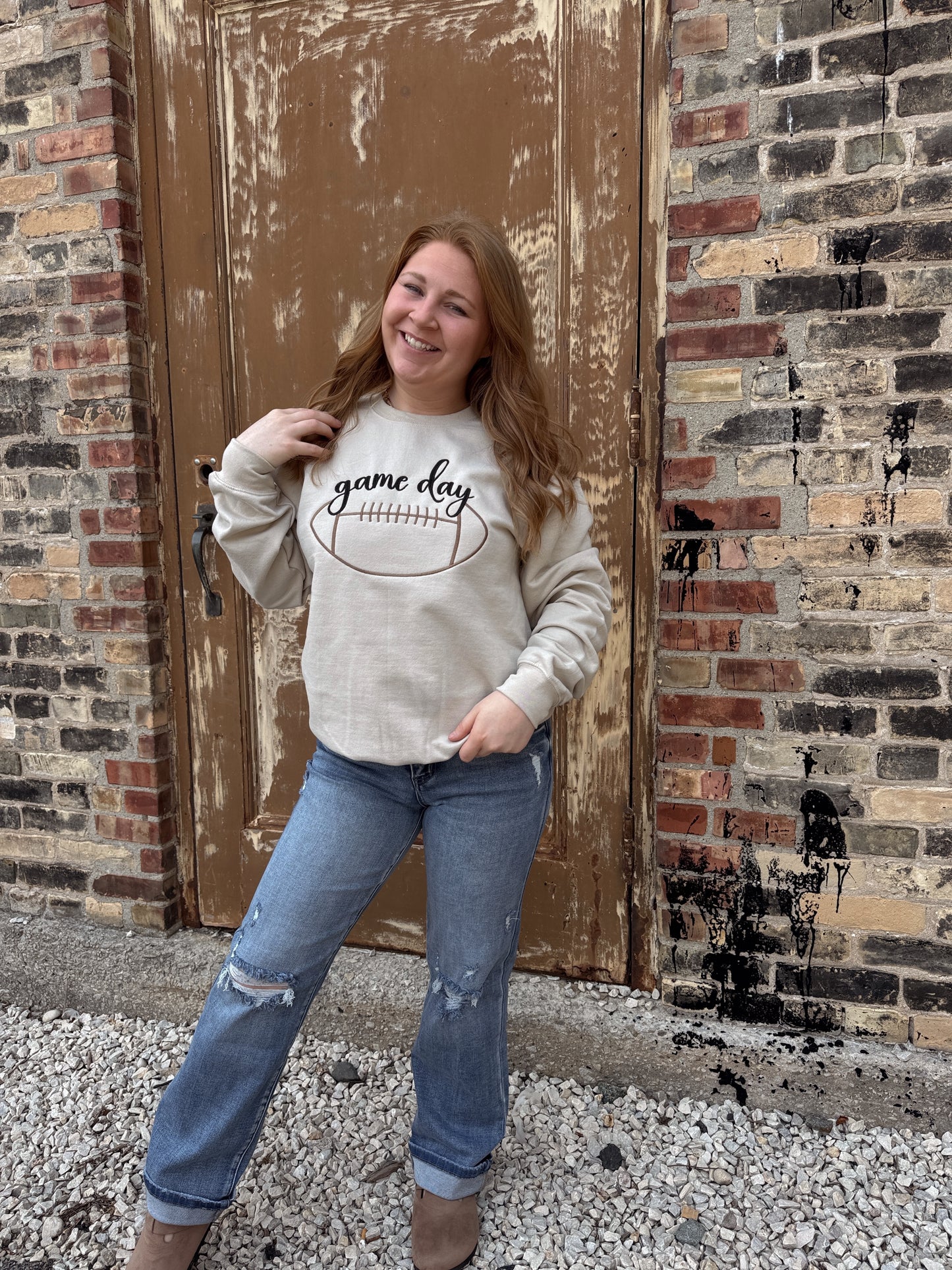 Game Day Embroidered Crewneck