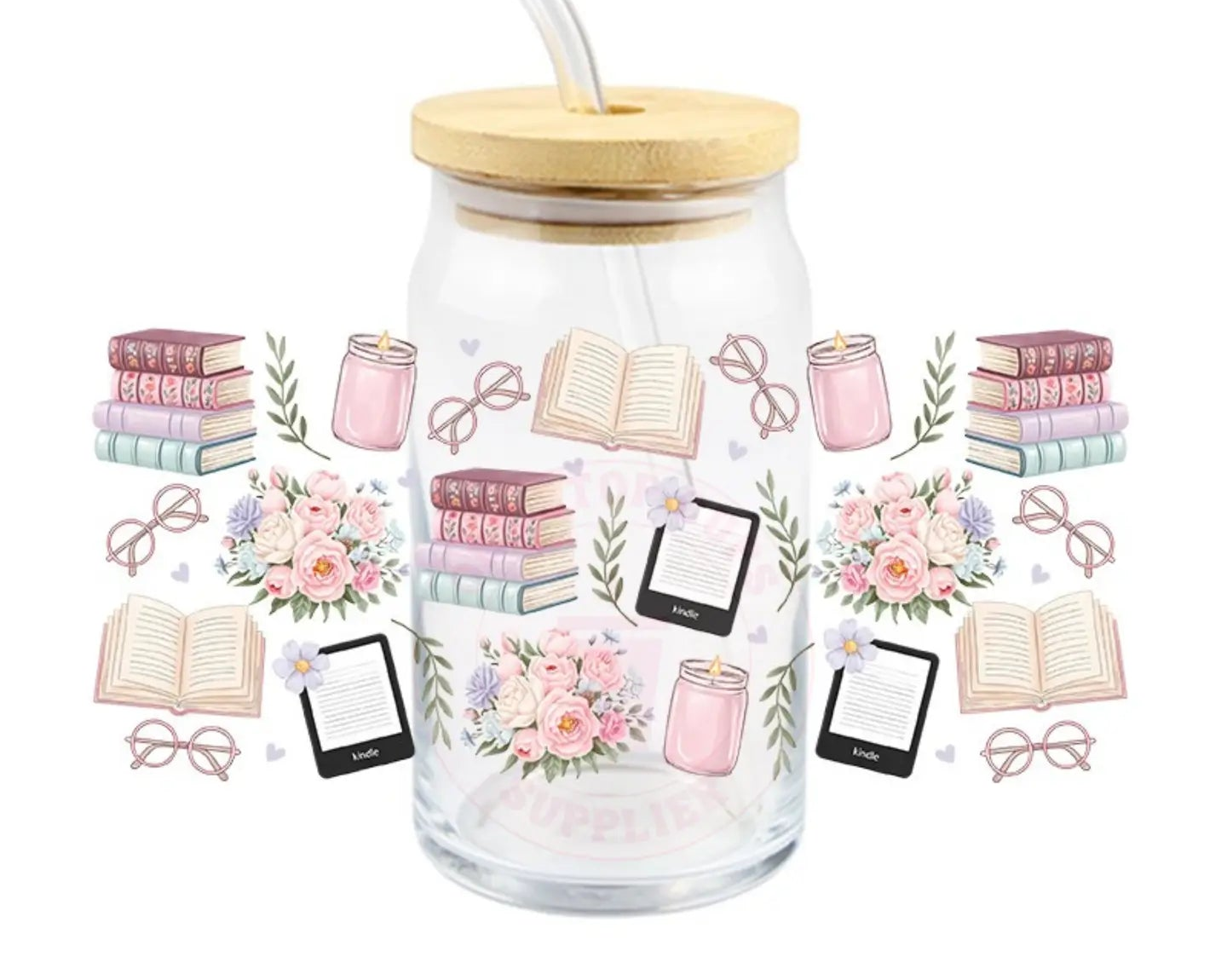 Girly Book Glass Cup