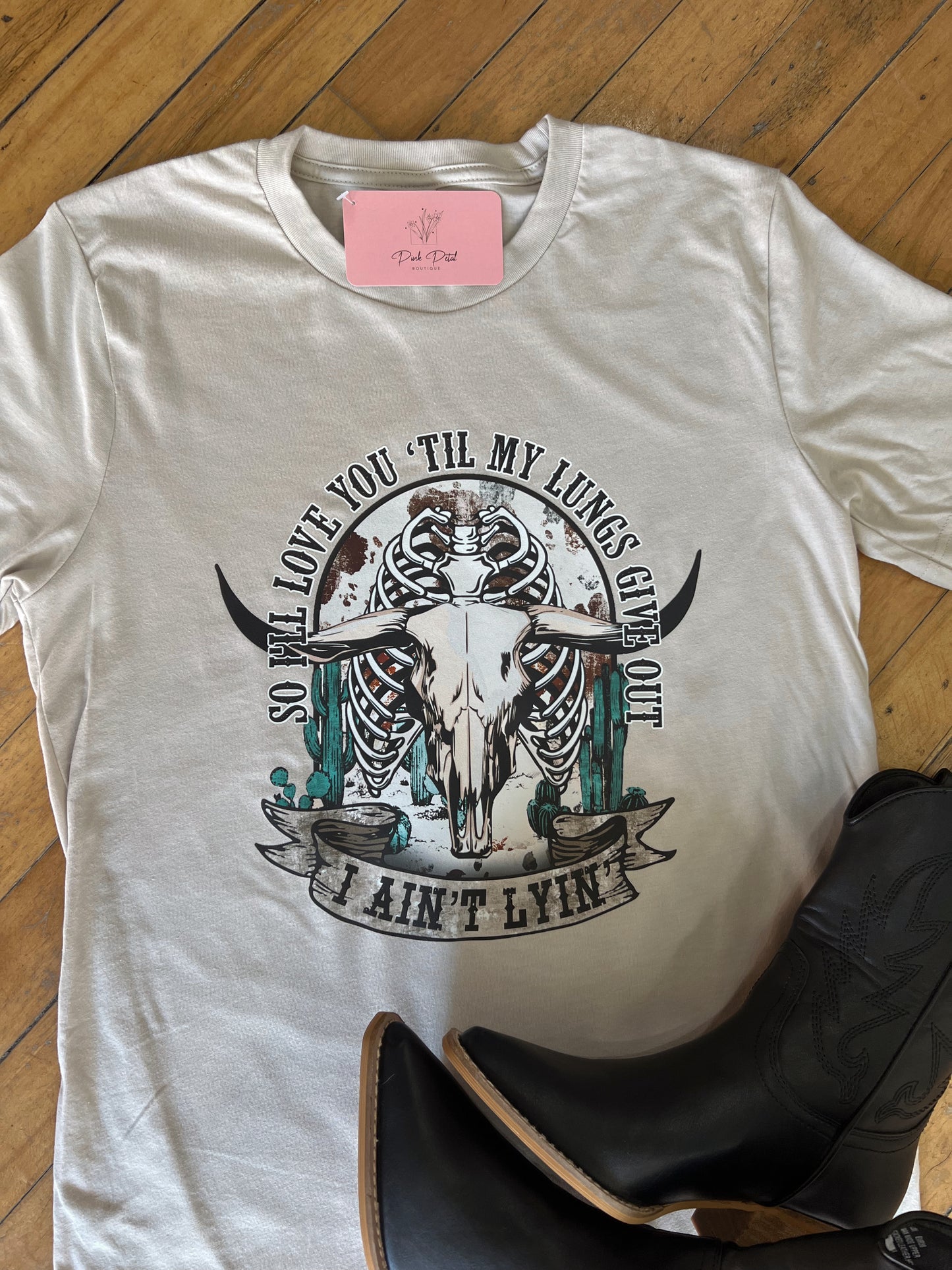 Til My Lungs Give Out Graphic Tee