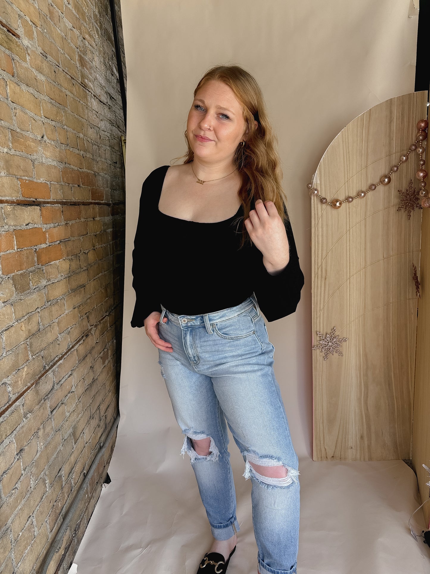 Rushed Balloon Sleeve Bodysuit (2 Colors)