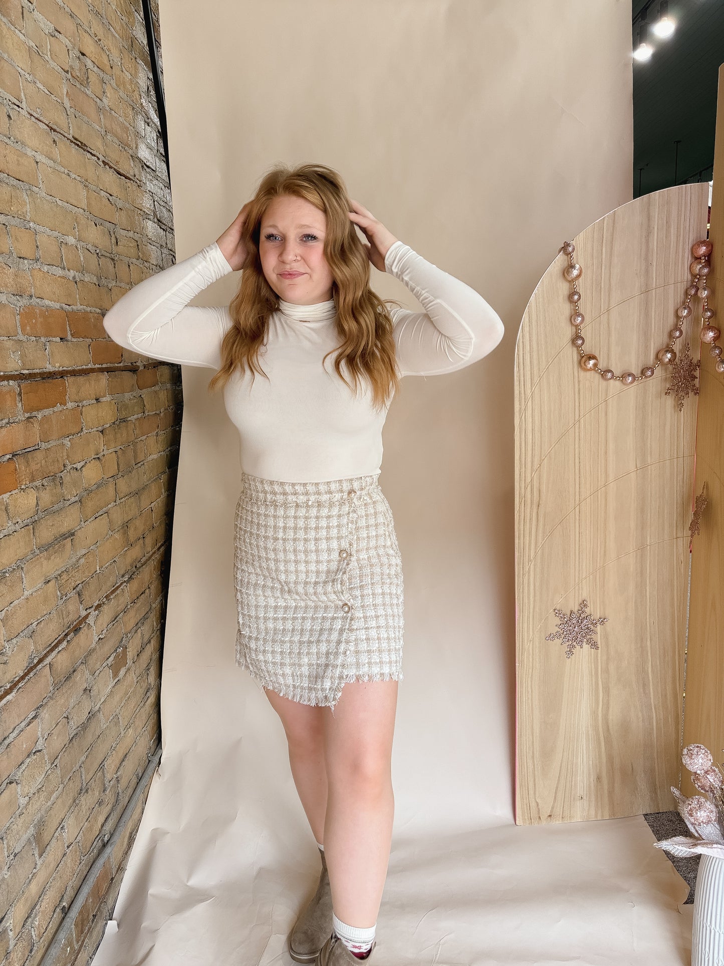 Georgia Pearl Button Skirt