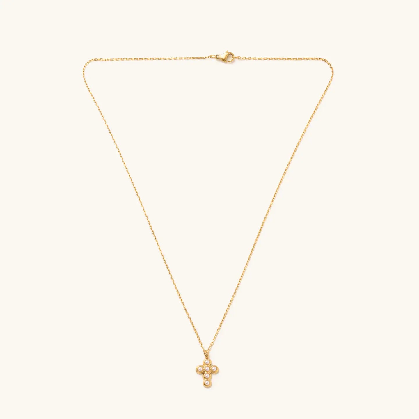 Pearl Cross Necklace