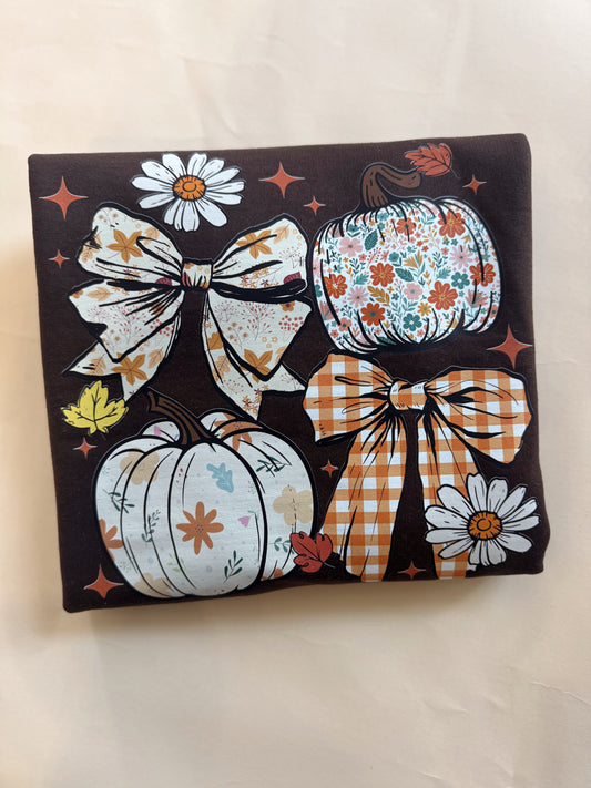 Pumpkins & Floral Crewneck