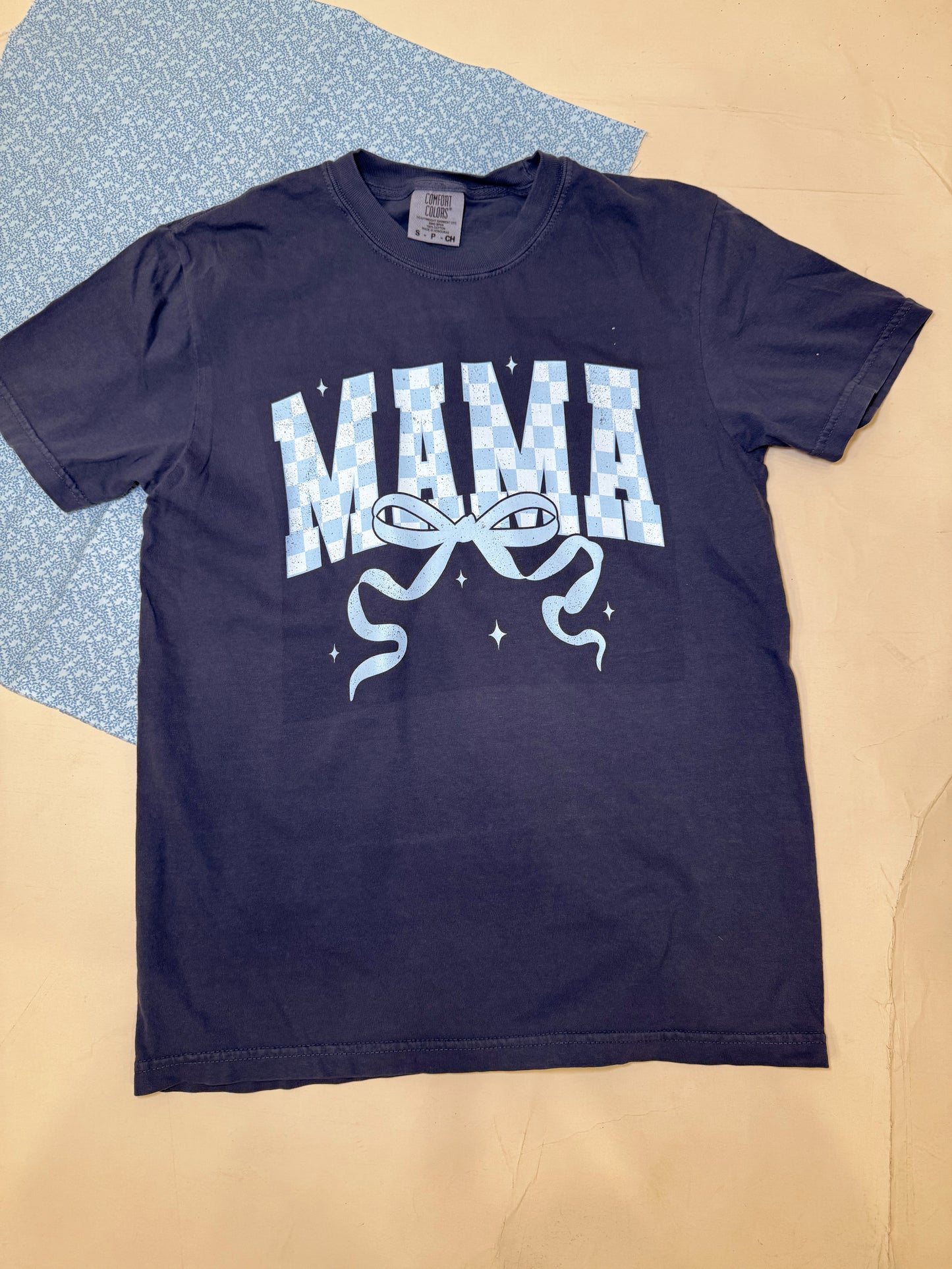 Blue Bow Mama Graphic Tee