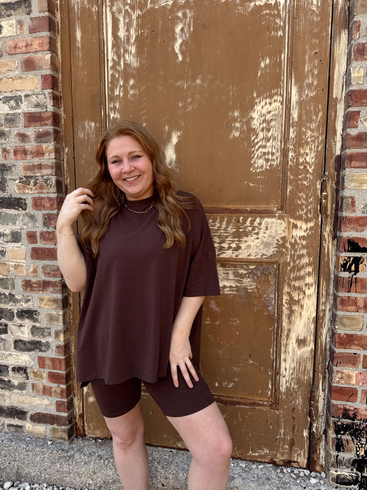 Mocha Tee Matching Set
