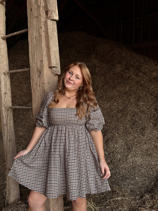 Autumn Plaid Babydoll Dress