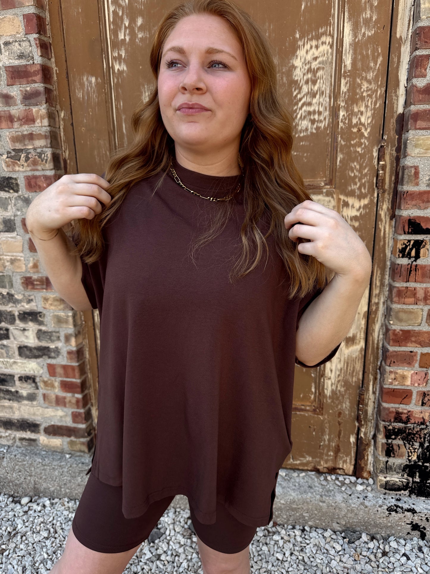 Mocha Tee Matching Set