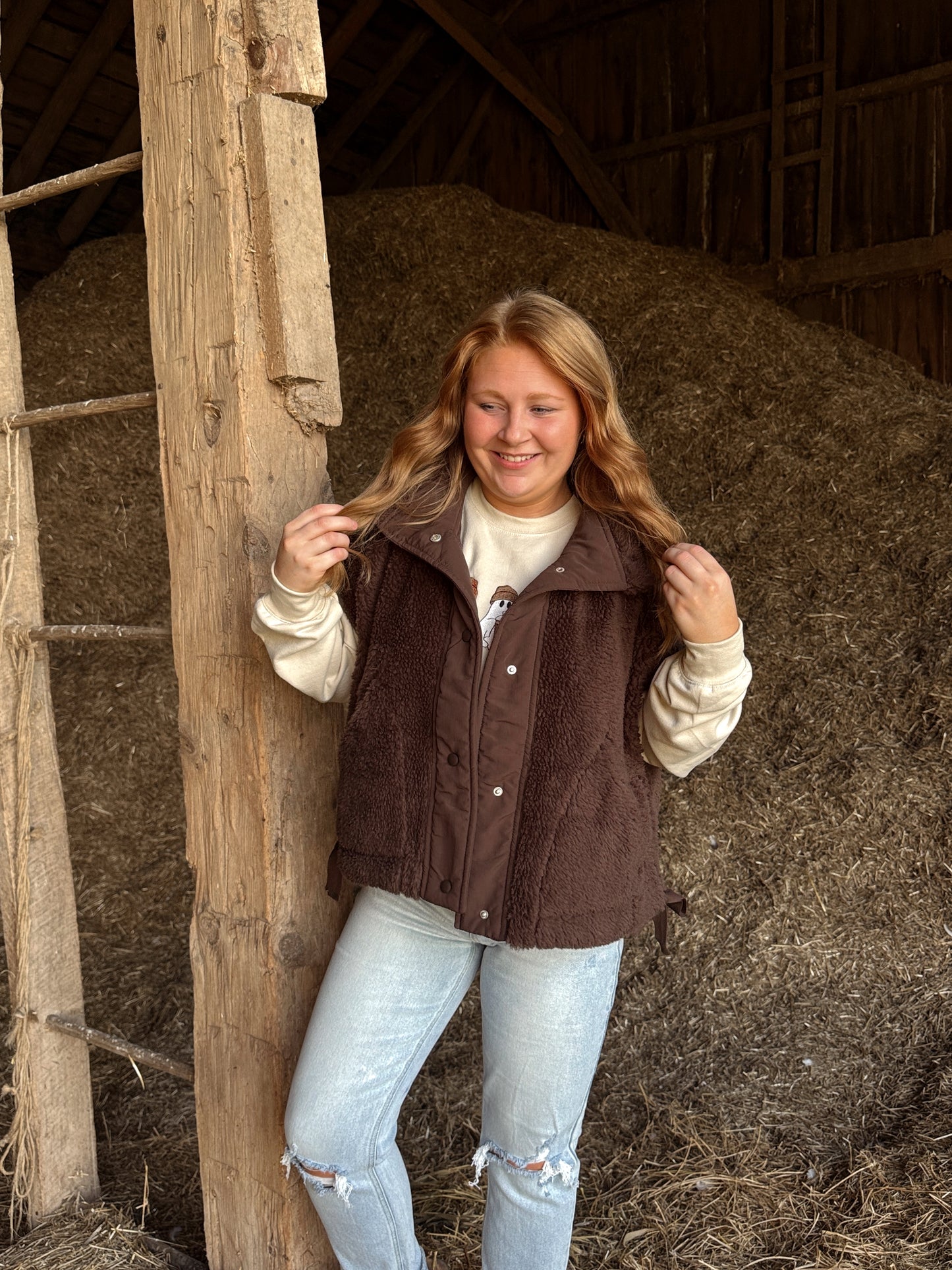 Sherpa Vest - Brown