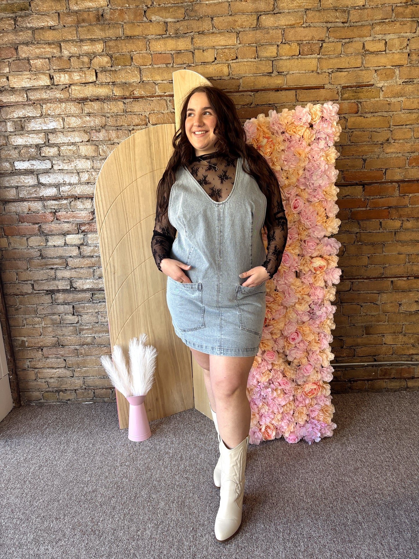 Olivia Denim Pocket Dress