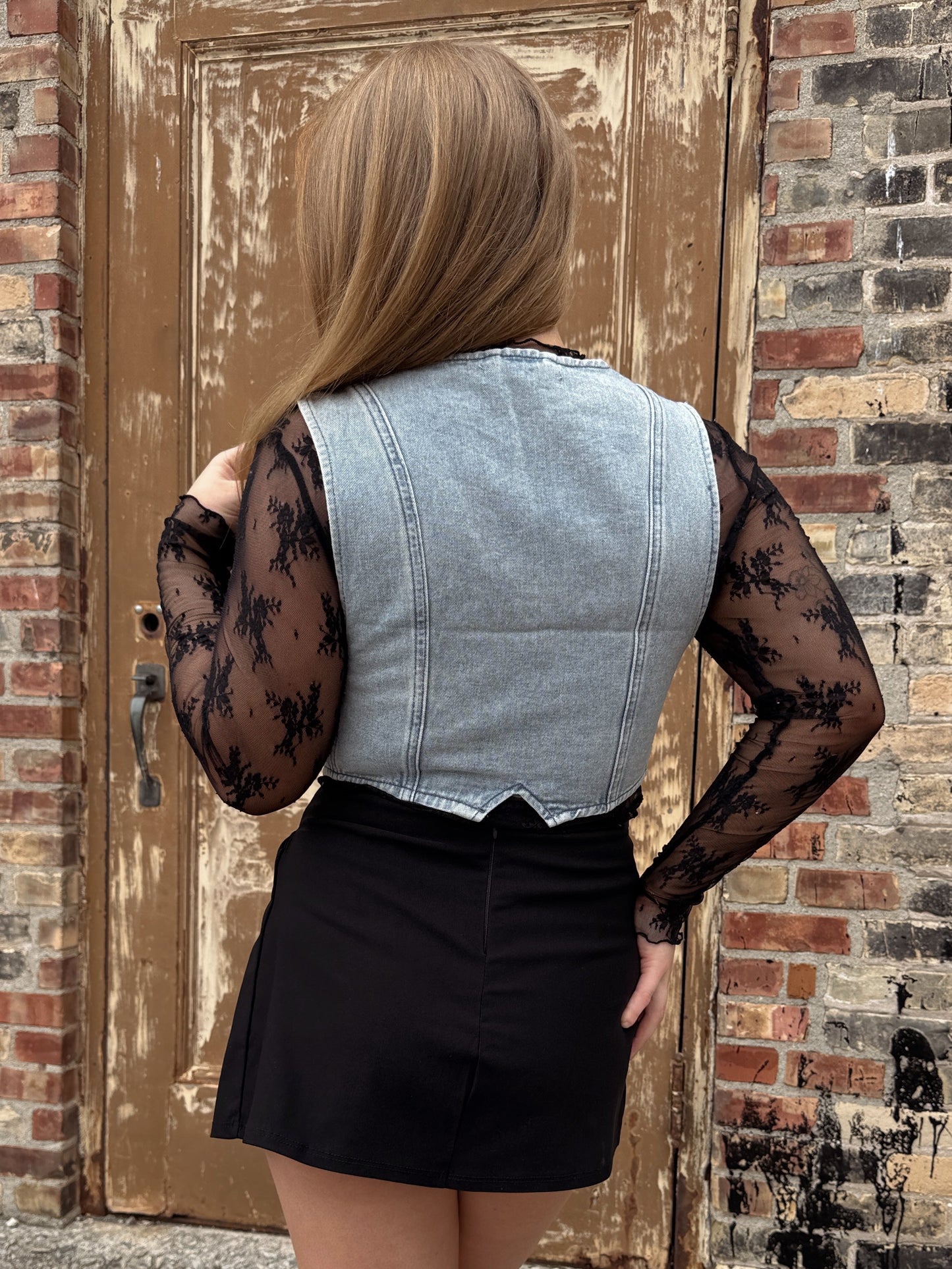 Denim Vest Top