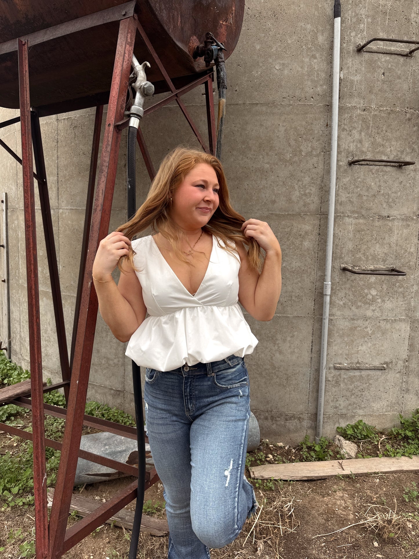 Eleanor White Top