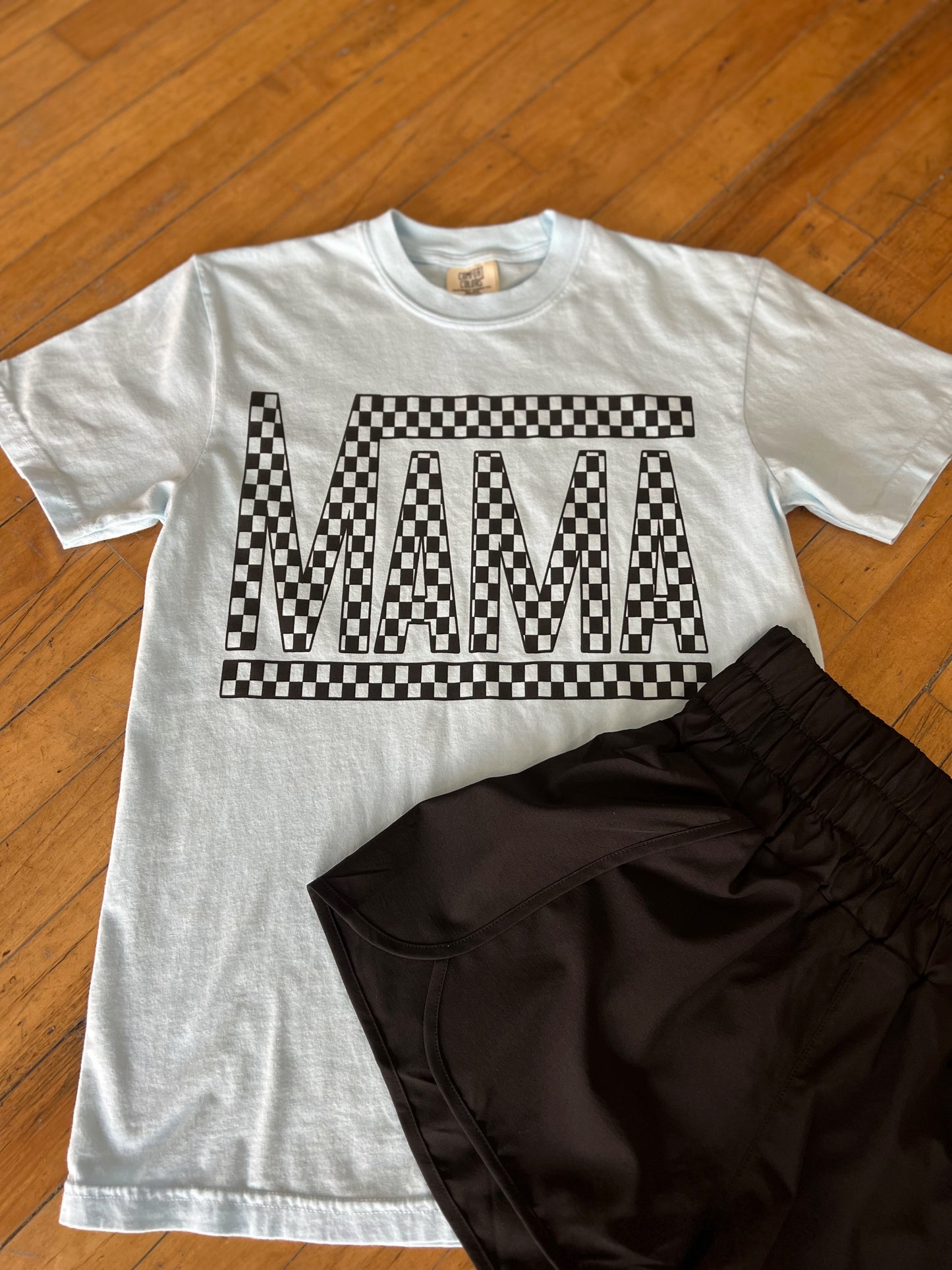 Checkered MAMA Graphic Tee