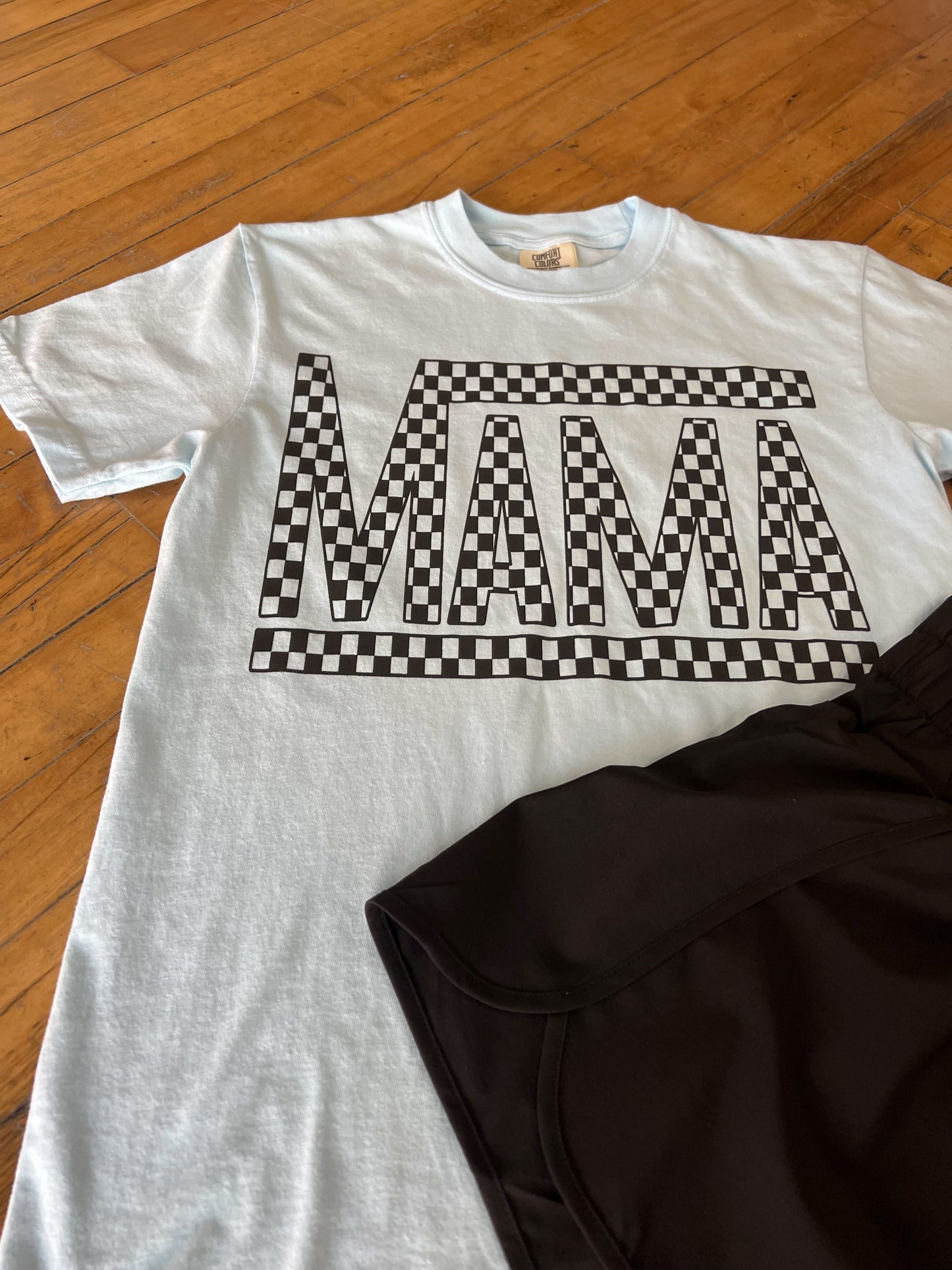 Checkered MAMA Graphic Tee