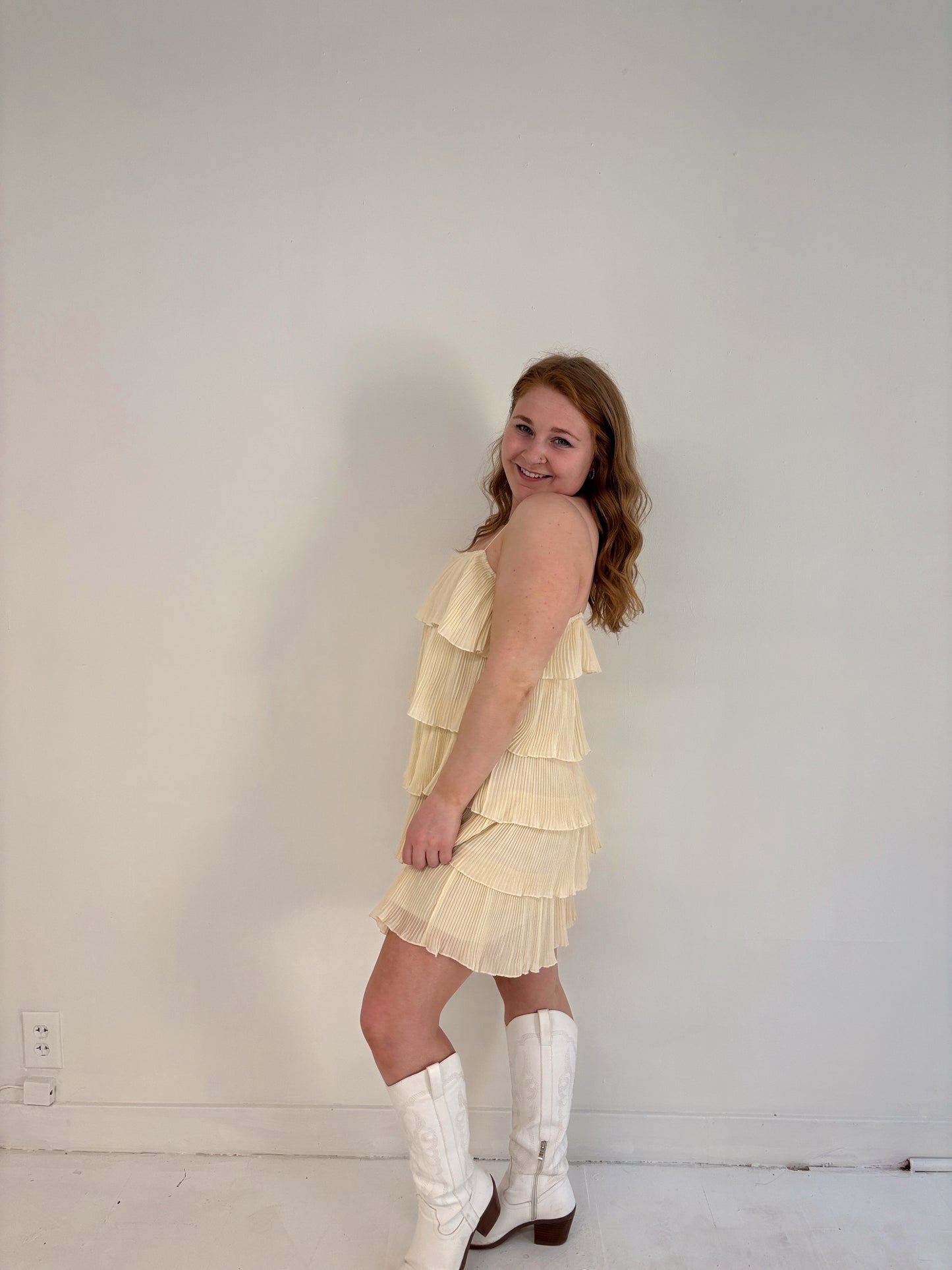 Golden Girl Tiered Dress